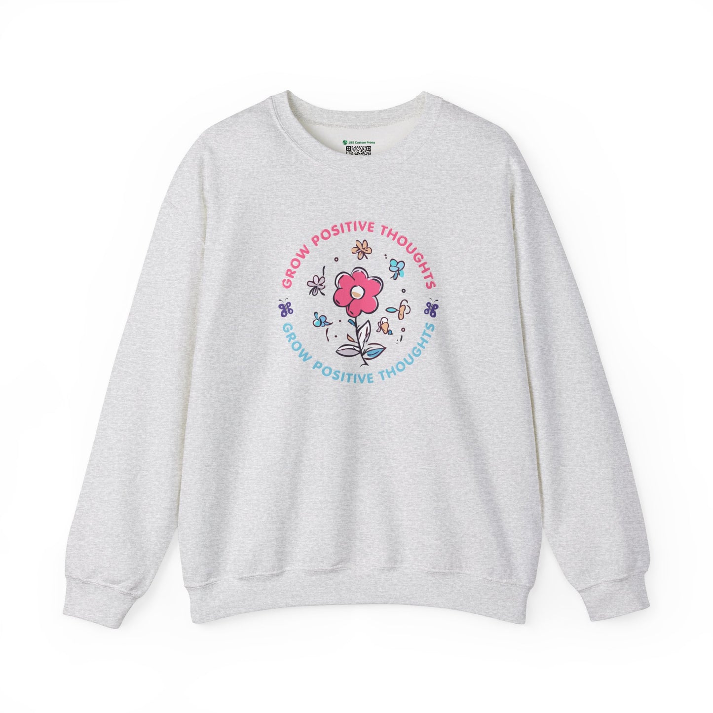 Grow Positive Thoughts Crewneck Sweatshirt - Unisex Heavy Blend