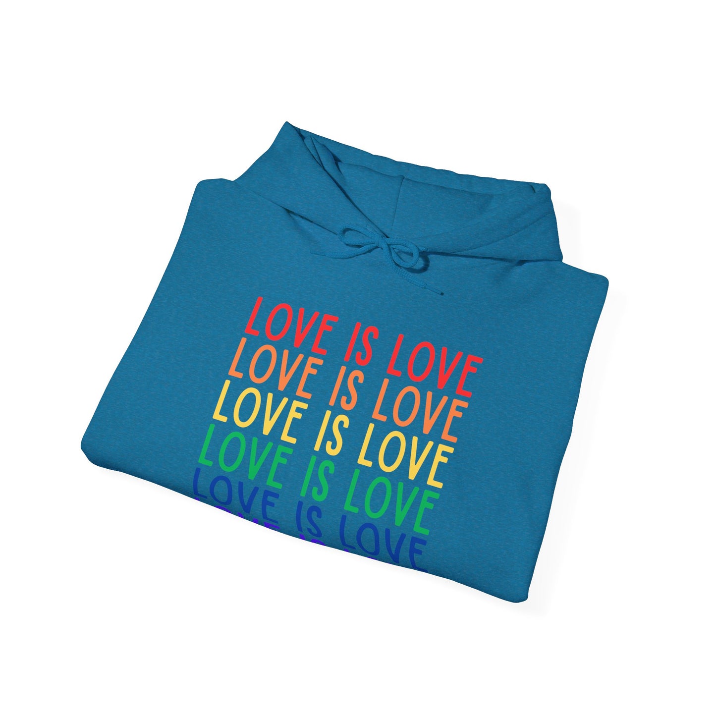 LGBTQ+ "Love Is Love" (Adult Unisex Hooded Sweatshirt)
