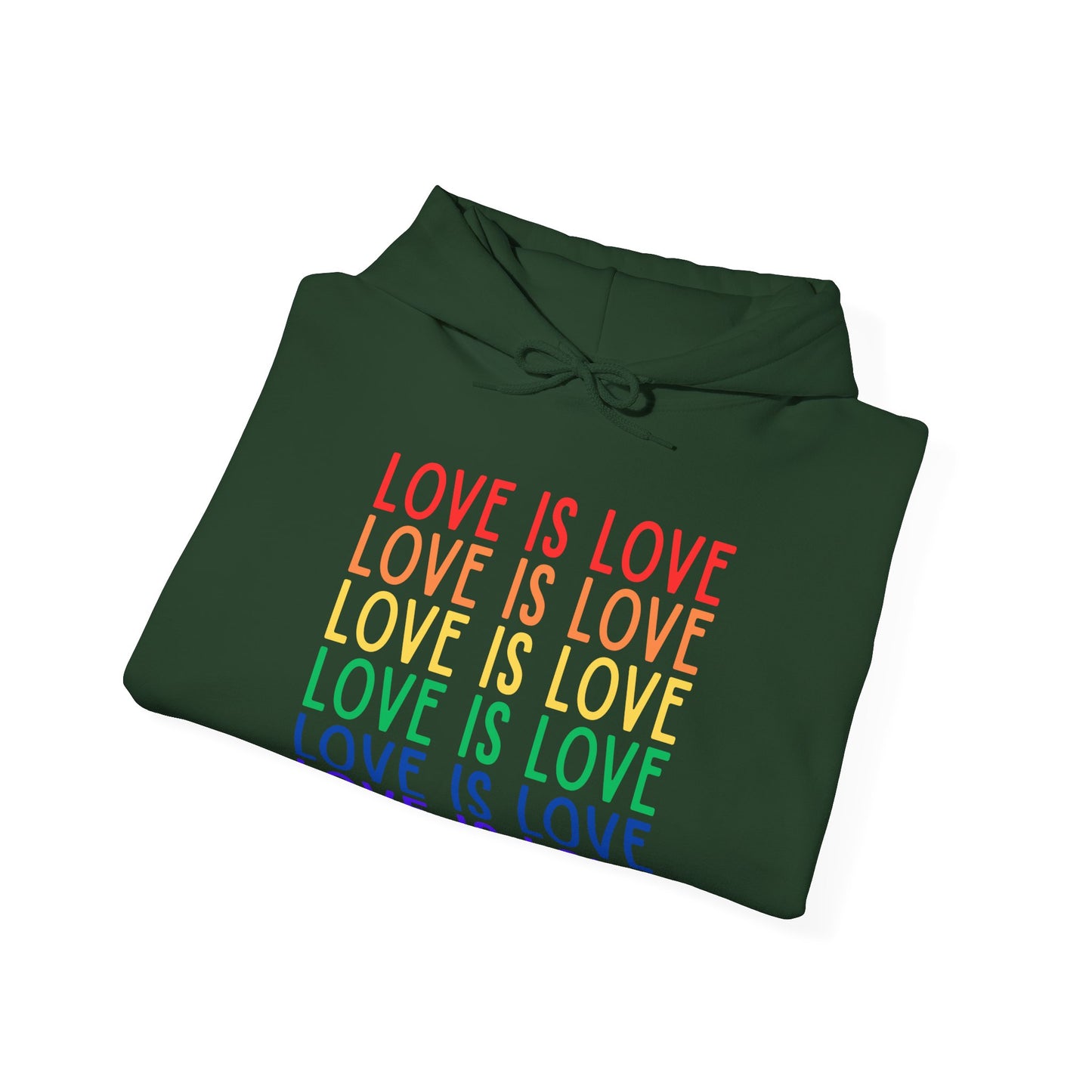 LGBTQ+ "Love Is Love" (Adult Unisex Hooded Sweatshirt)