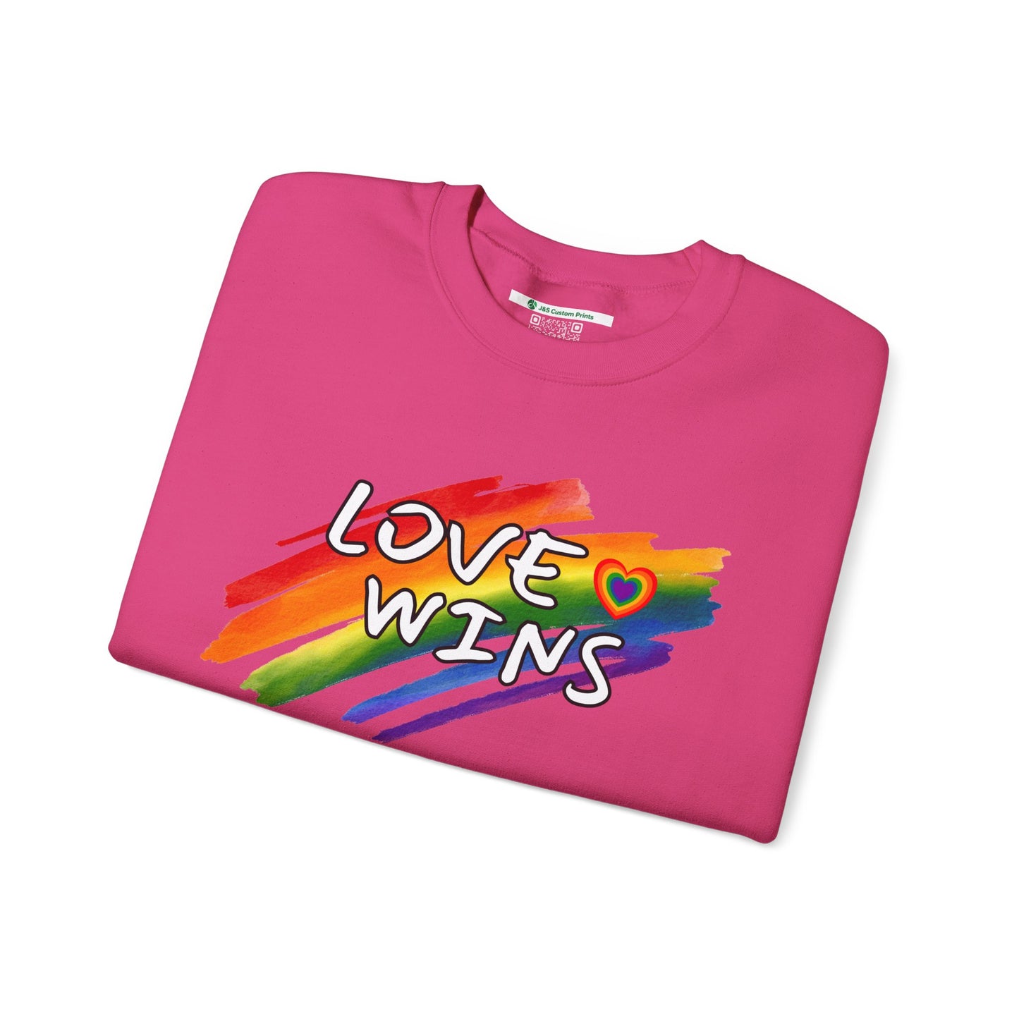 LGBTQ+ "Love Wins" (Adult Unisex Crewneck Sweatshirt)