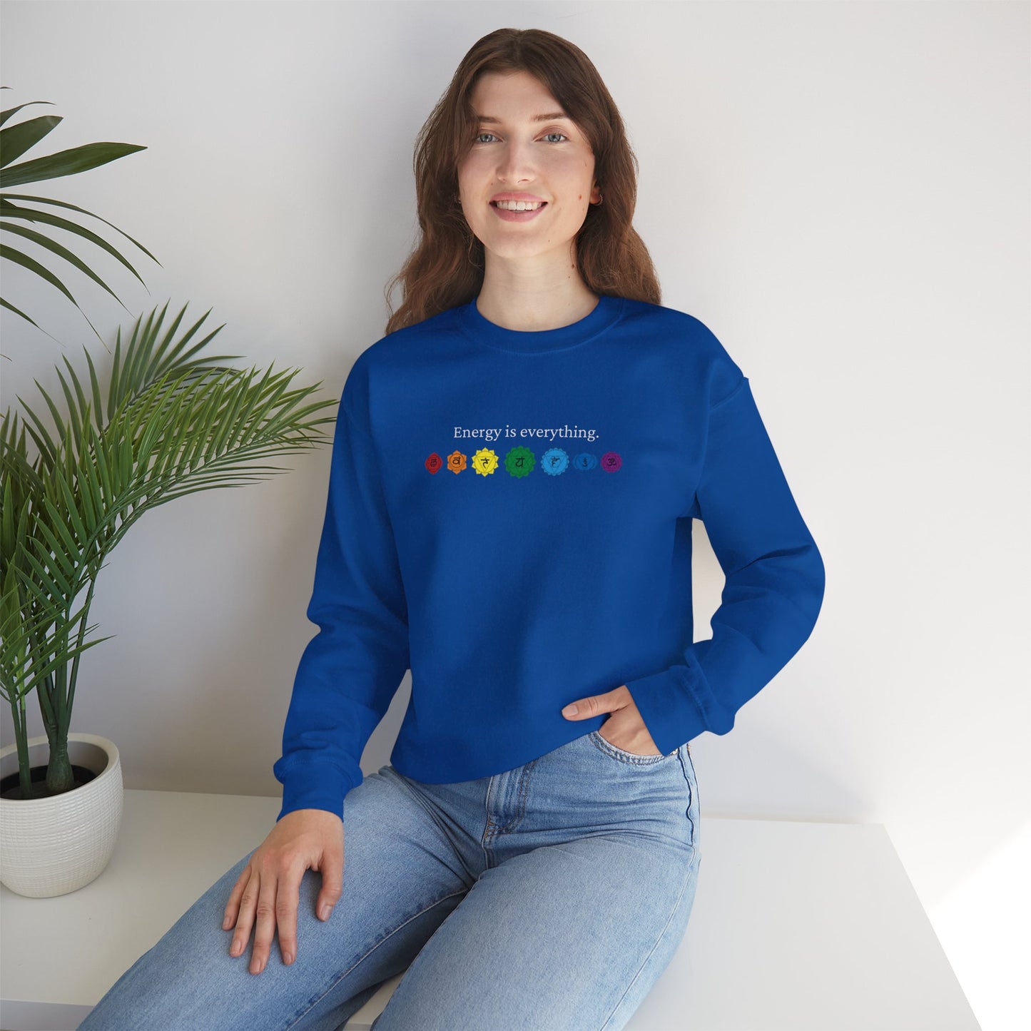 Energy is Everything -- Chakras (Adult Unisex Crewneck Sweatshirt)