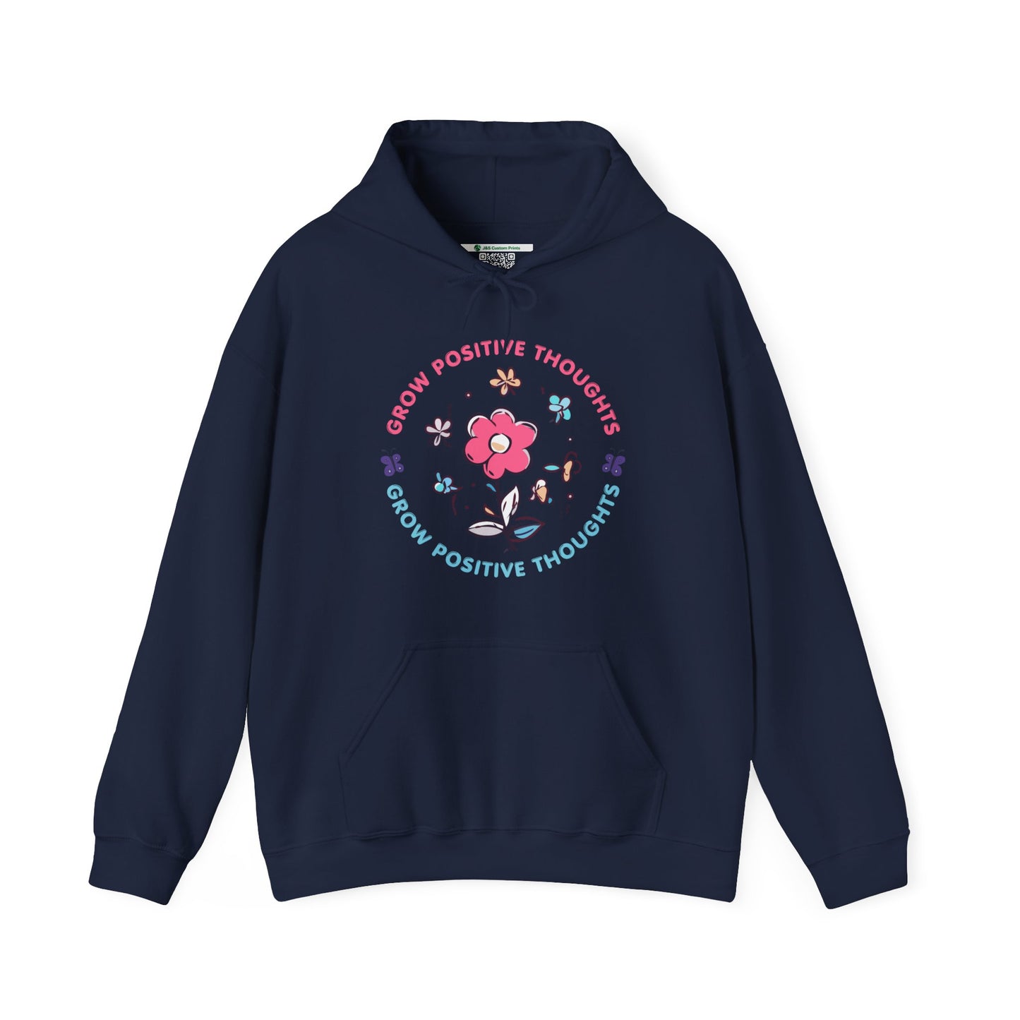 Grow Positive Thoughts (Adult Unisex Hooded Sweatshirt)