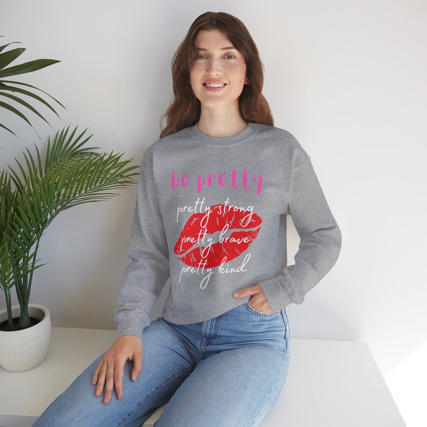 Be Pretty (Adult Unisex Crewneck Sweatshirt)
