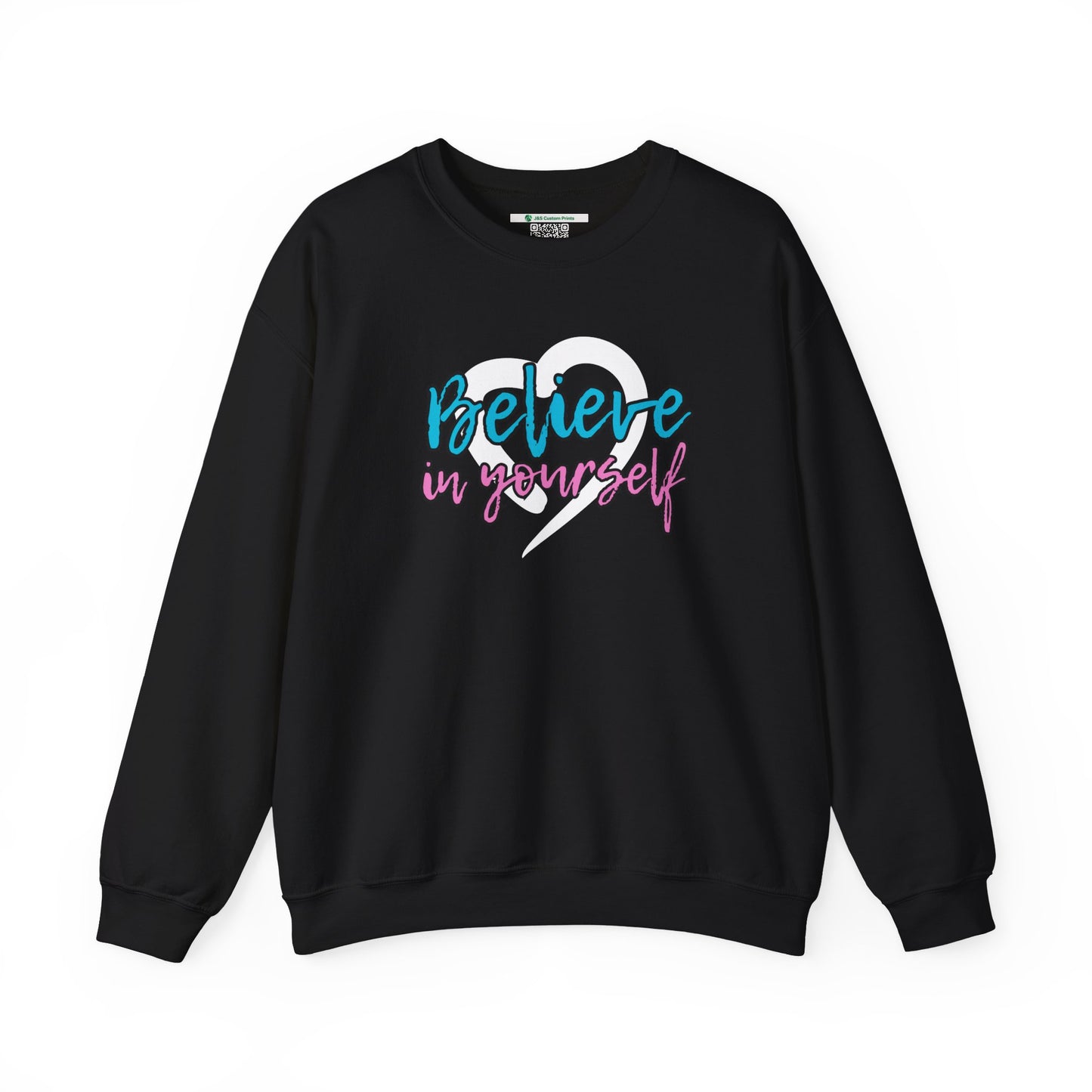 Believe In Yourself -- Blue/Pink (Adult Unisex Crewneck Sweatshirt)