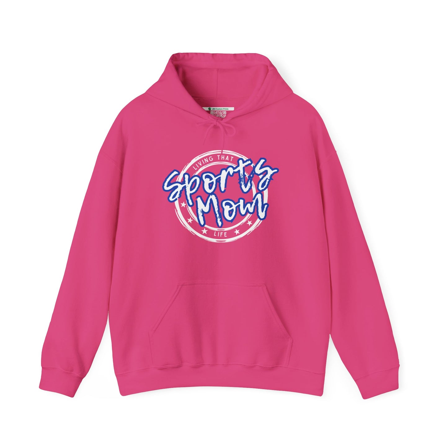 Sports Mom -- Blue Font (Adult Unisex Hooded Sweatshirt)