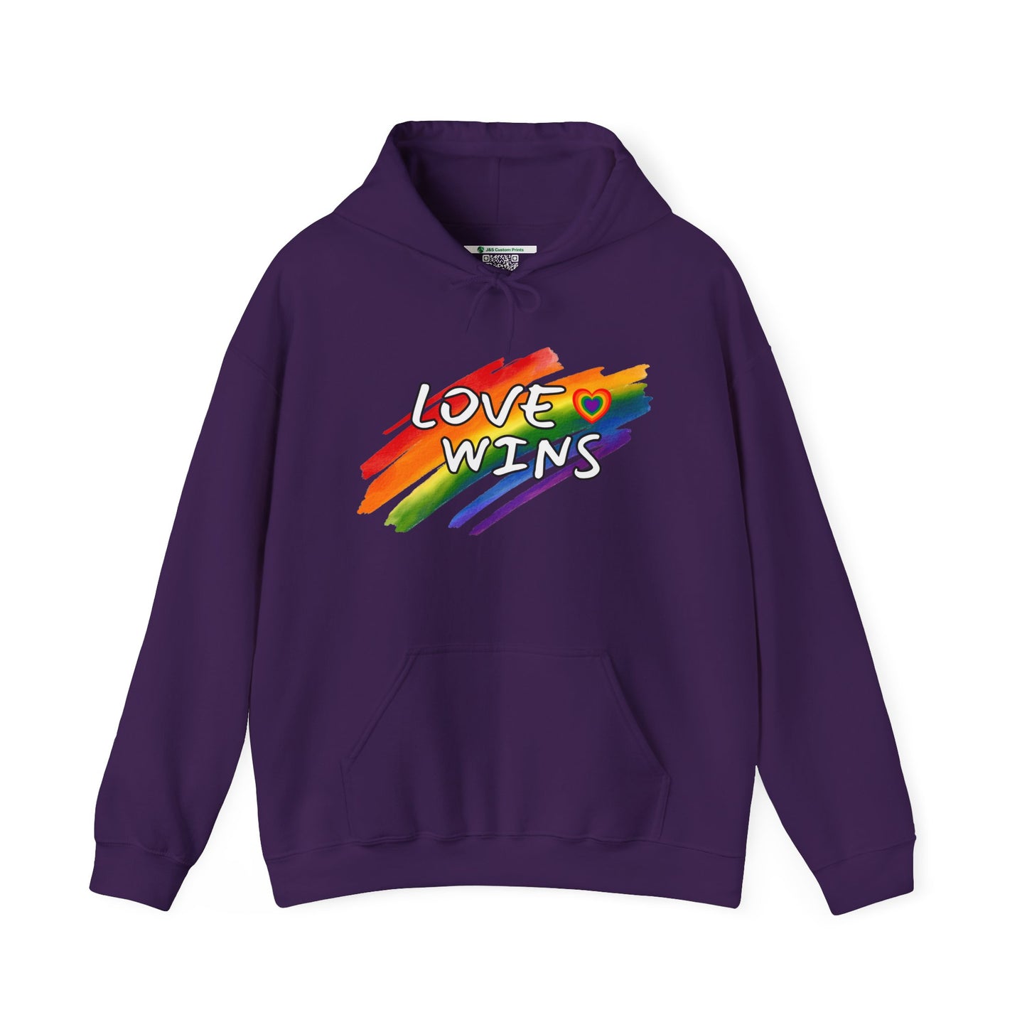 LGBTQ+ "Love Wins" (Adult Unisex Hooded Sweatshirt)