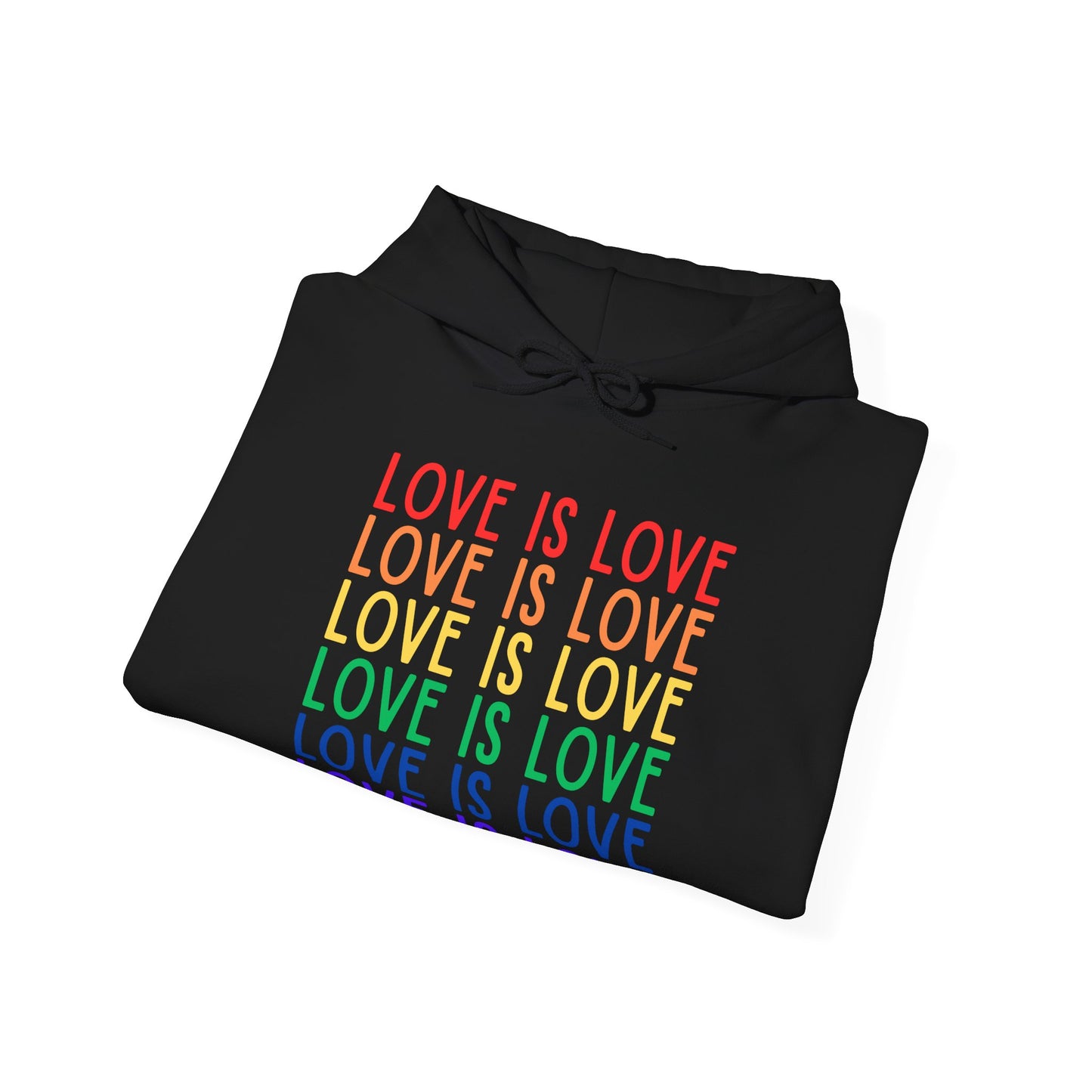LGBTQ+ "Love Is Love" (Adult Unisex Hooded Sweatshirt)