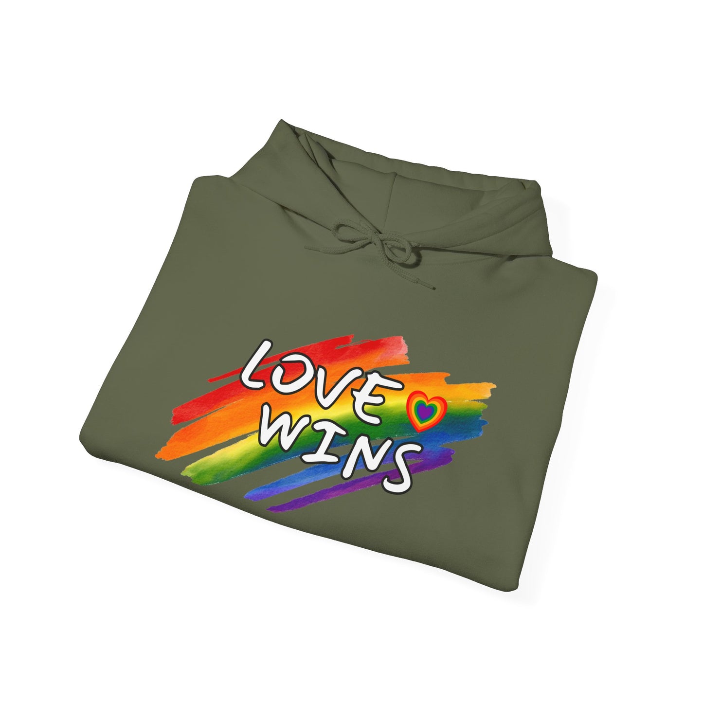 LGBTQ+ "Love Wins" (Adult Unisex Hooded Sweatshirt)