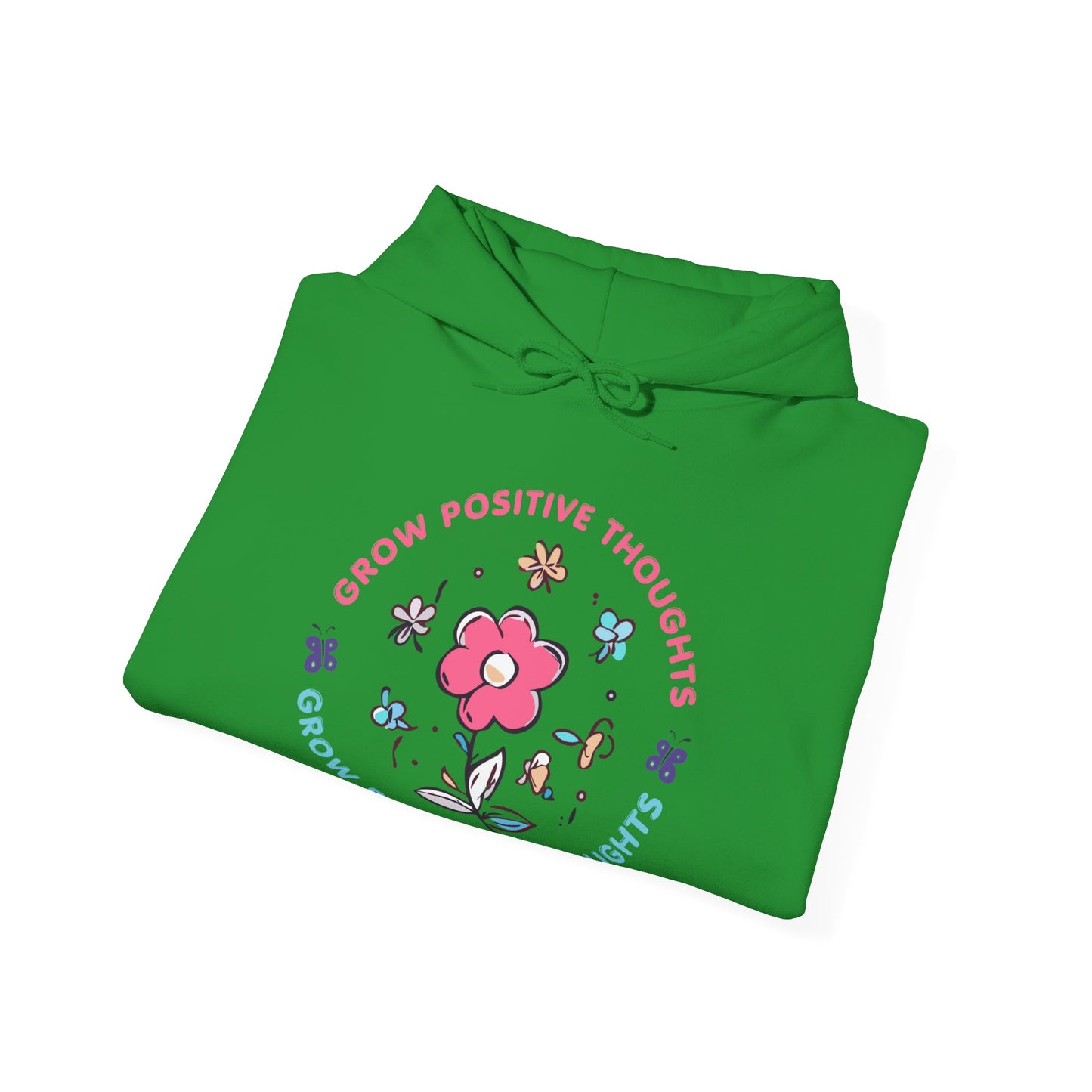 Grow Positive Thoughts (Adult Unisex Hooded Sweatshirt)