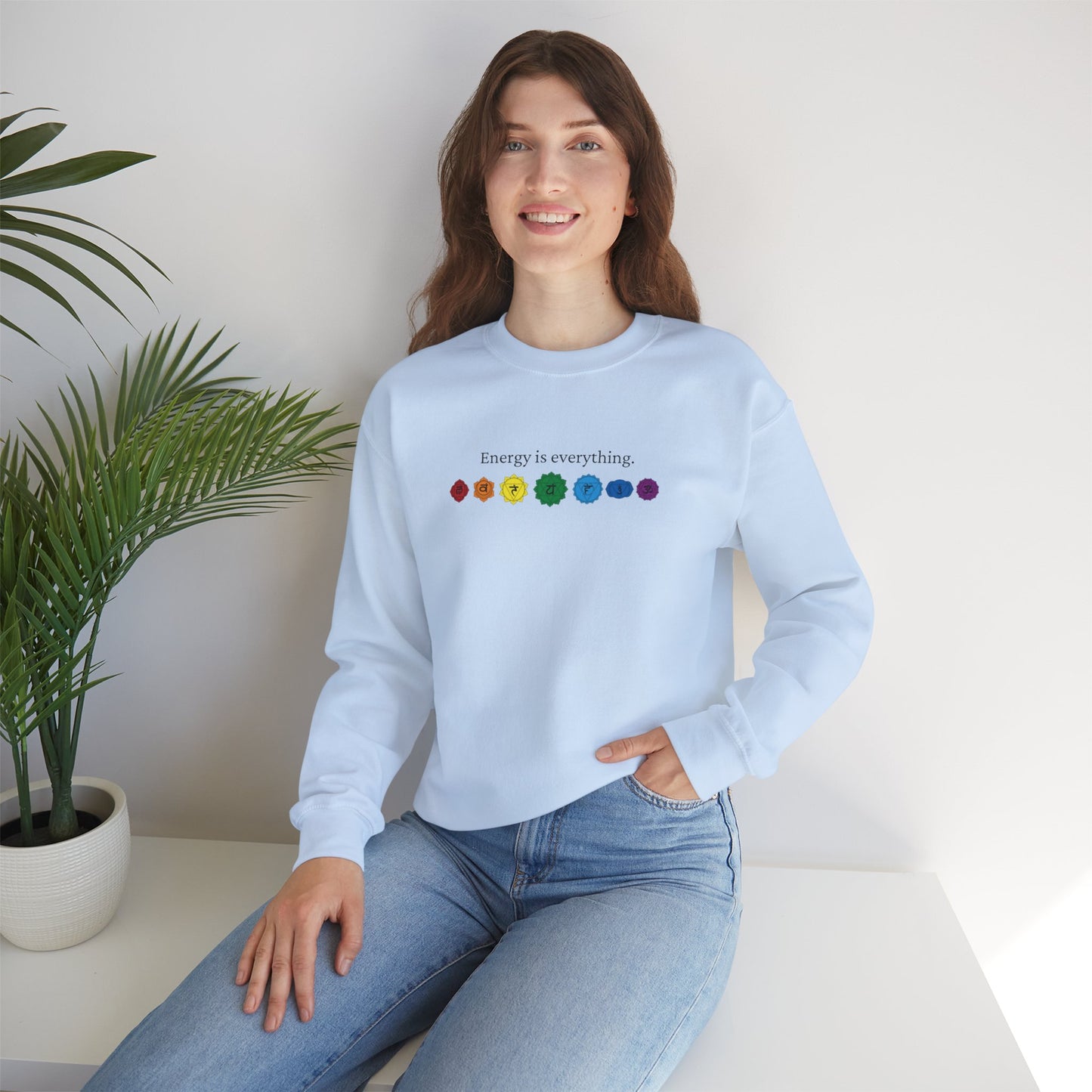 Energy is Everything -- Chakras (Adult Unisex Crewneck Sweatshirt)