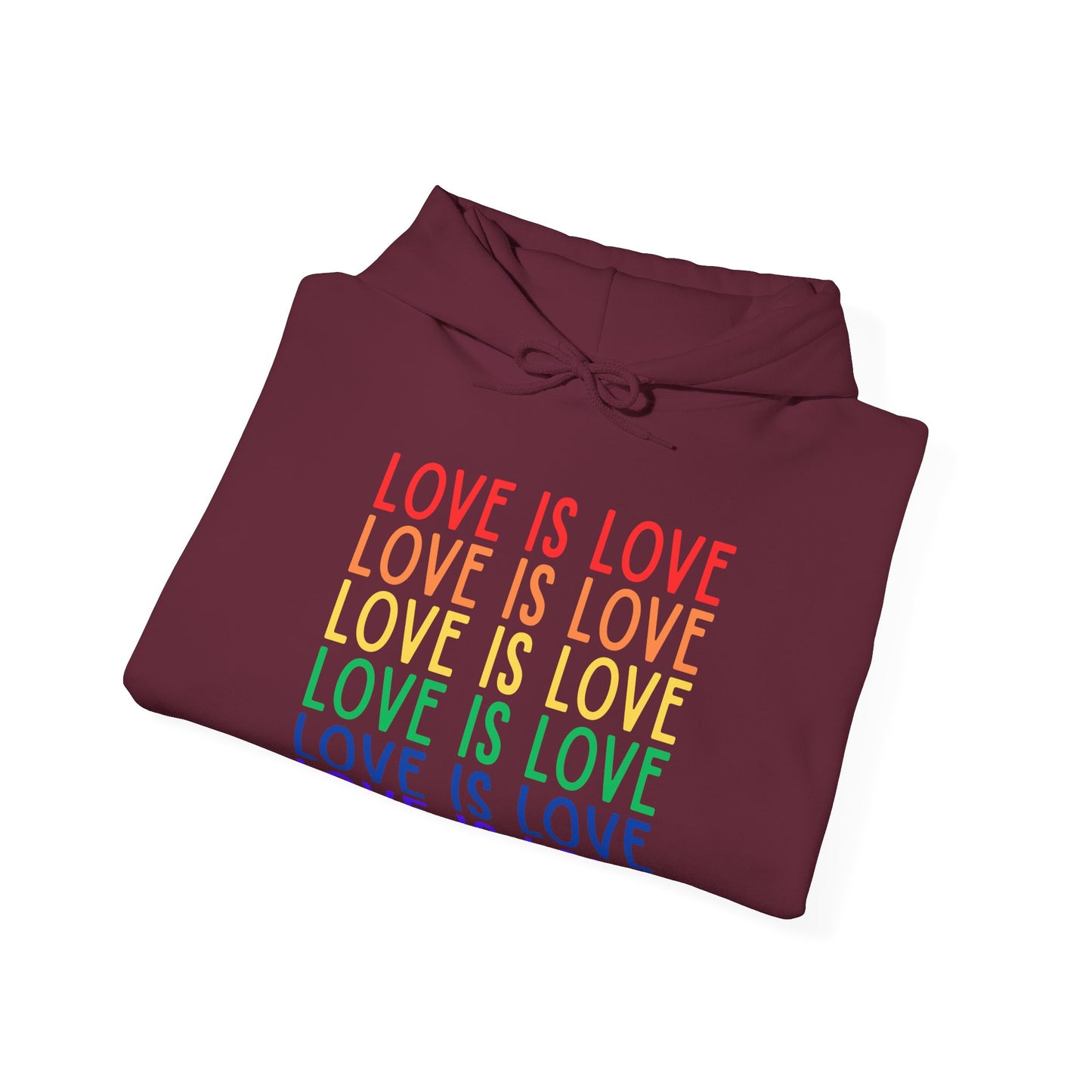 LGBTQ+ "Love Is Love" (Adult Unisex Hooded Sweatshirt)