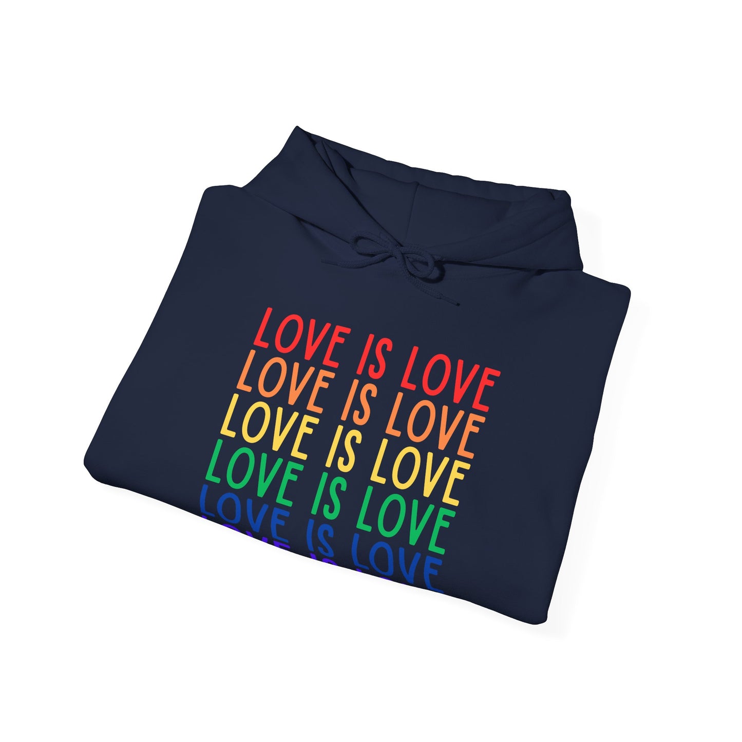 LGBTQ+ "Love Is Love" (Adult Unisex Hooded Sweatshirt)