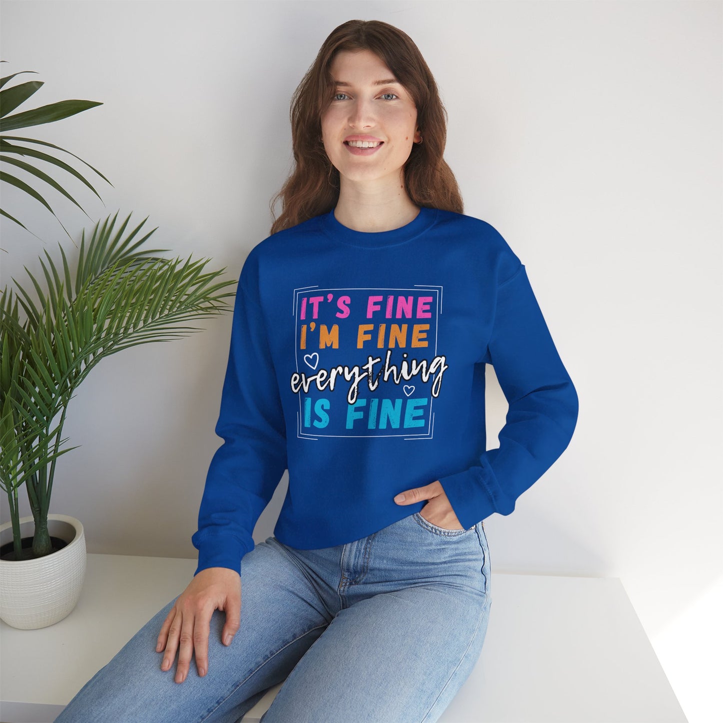 Everything Is Fine (Adult Unisex Crewneck Sweatshirt)