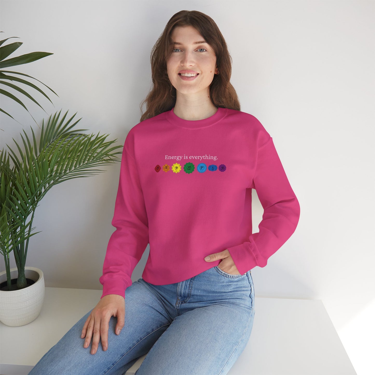Energy is Everything -- Chakras (Adult Unisex Crewneck Sweatshirt)