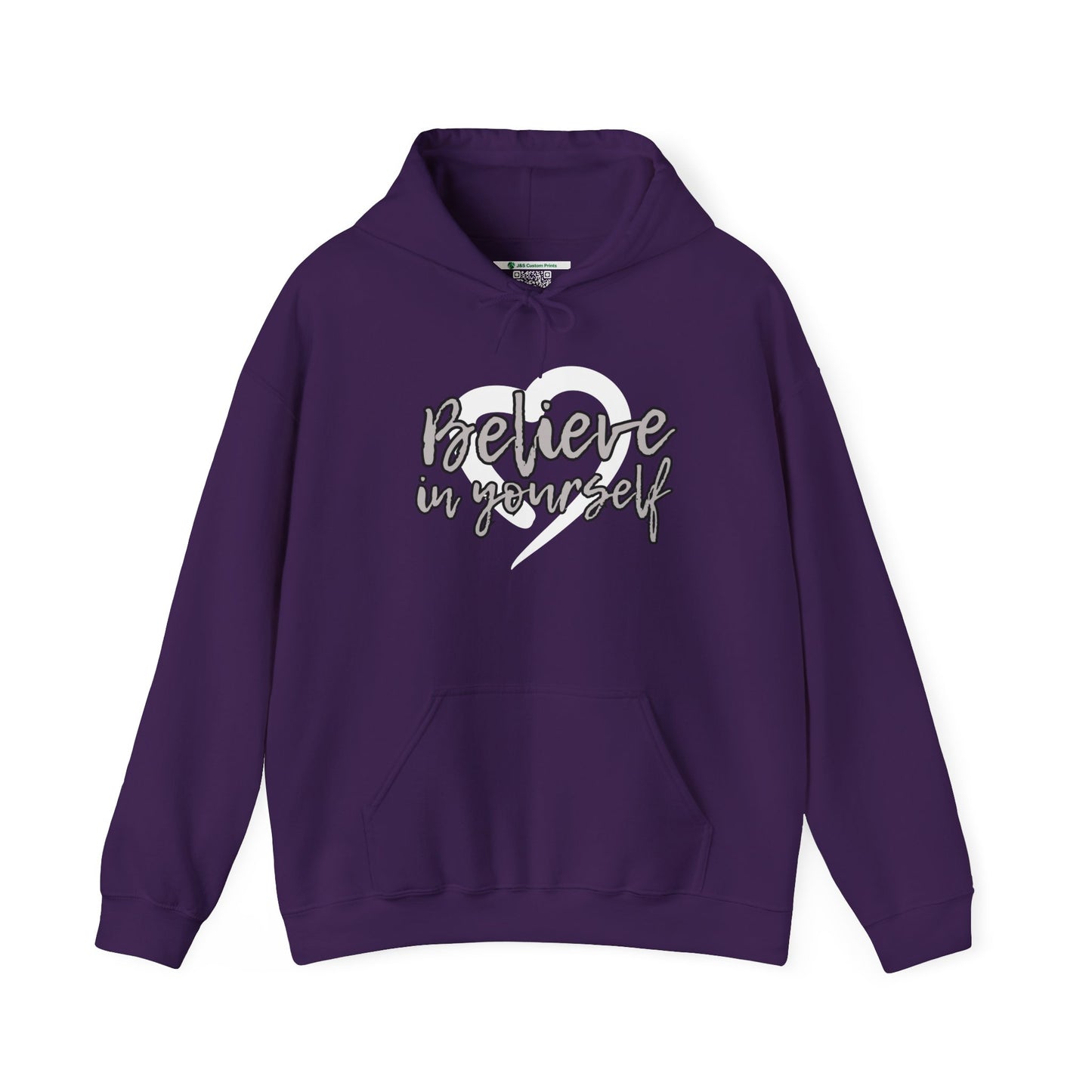 Believe In Yourself -- Gray (Adult Unisex Hooded Sweatshirt)