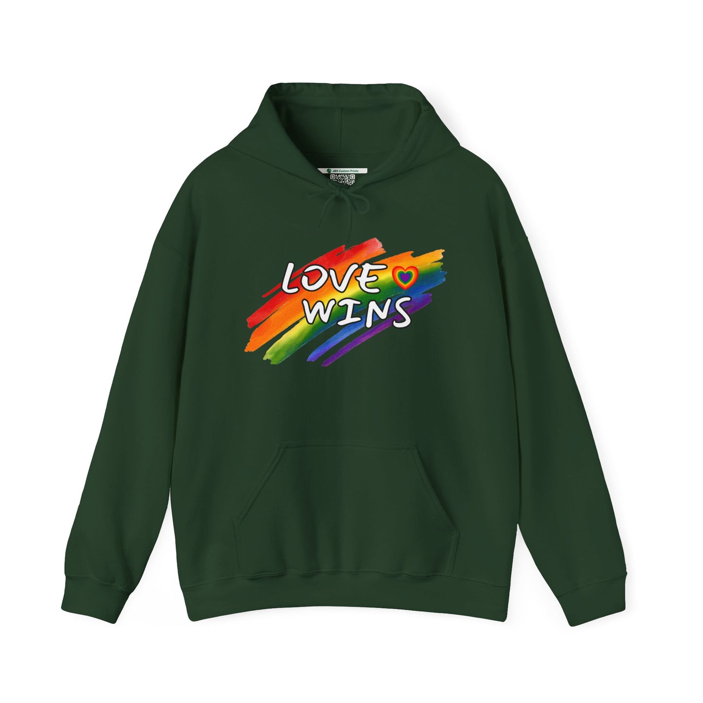 LGBTQ+ "Love Wins" (Adult Unisex Hooded Sweatshirt)