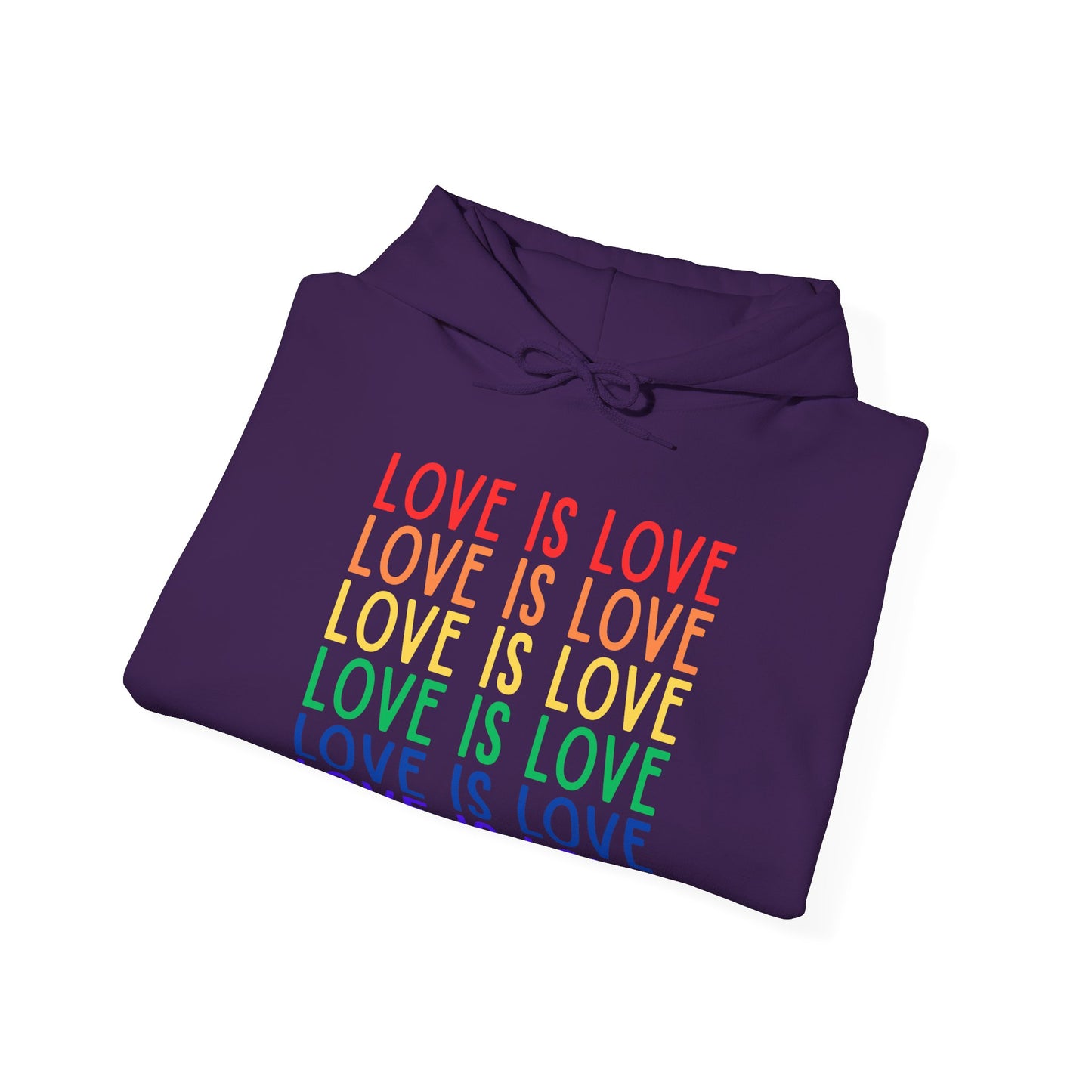 LGBTQ+ "Love Is Love" (Adult Unisex Hooded Sweatshirt)