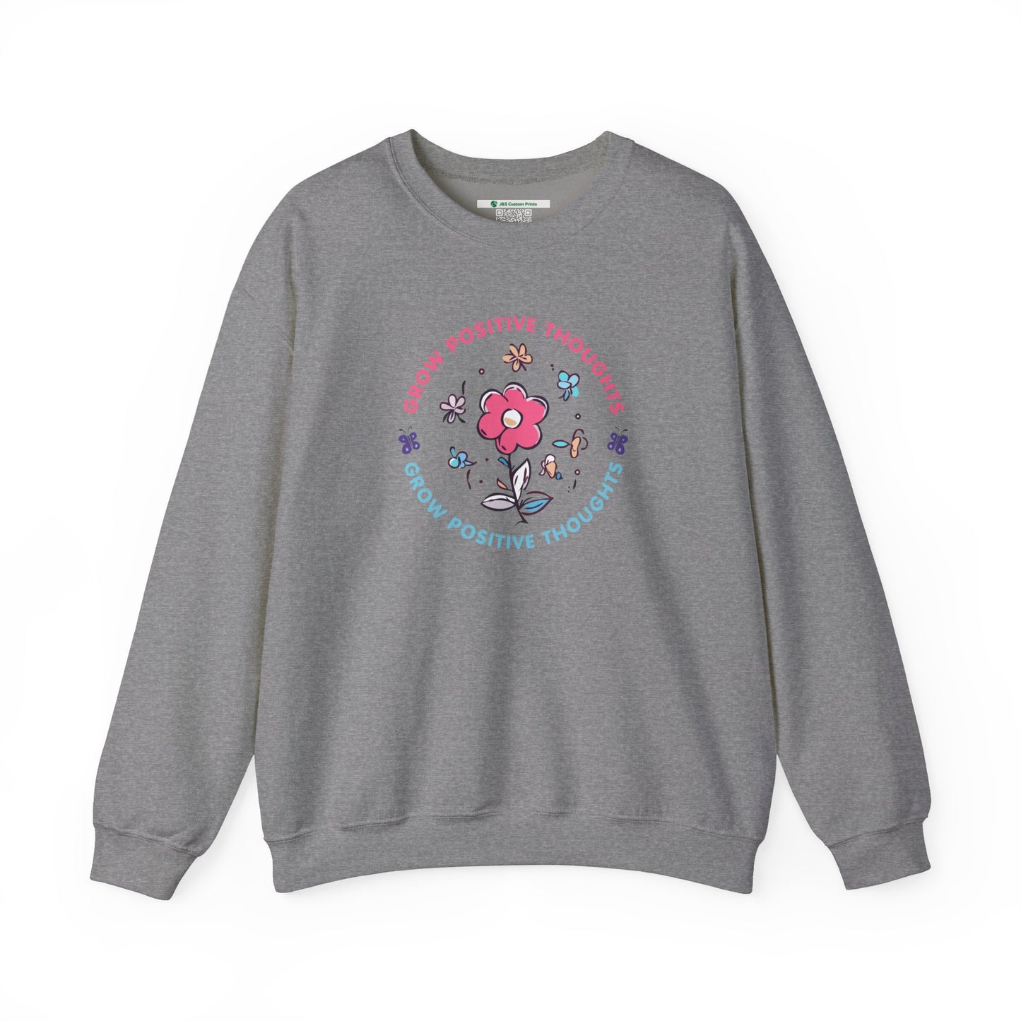 Grow Positive Thoughts Crewneck Sweatshirt - Unisex Heavy Blend