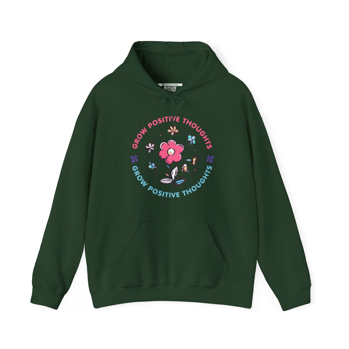 Grow Positive Thoughts (Adult Unisex Hooded Sweatshirt)