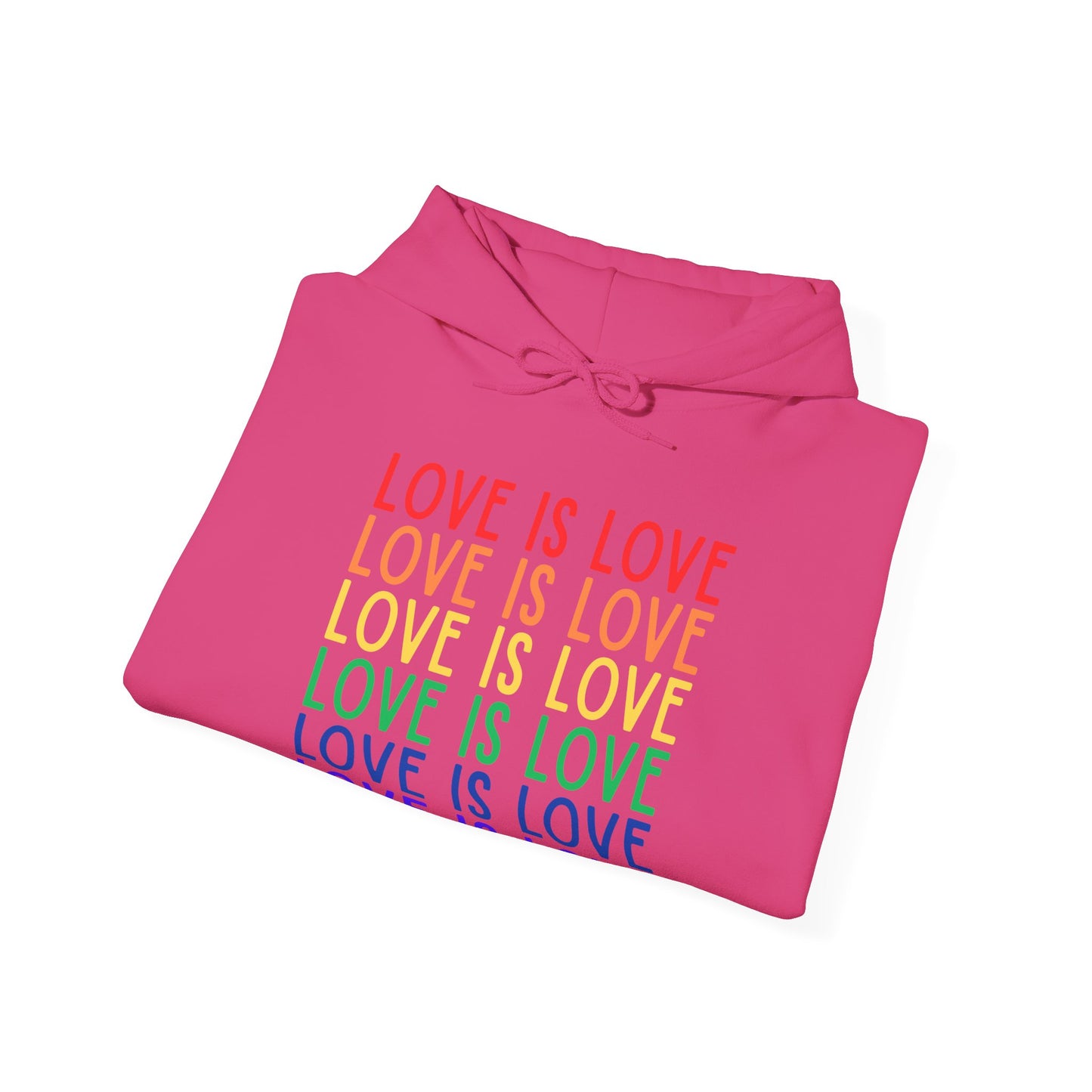 LGBTQ+ "Love Is Love" (Adult Unisex Hooded Sweatshirt)