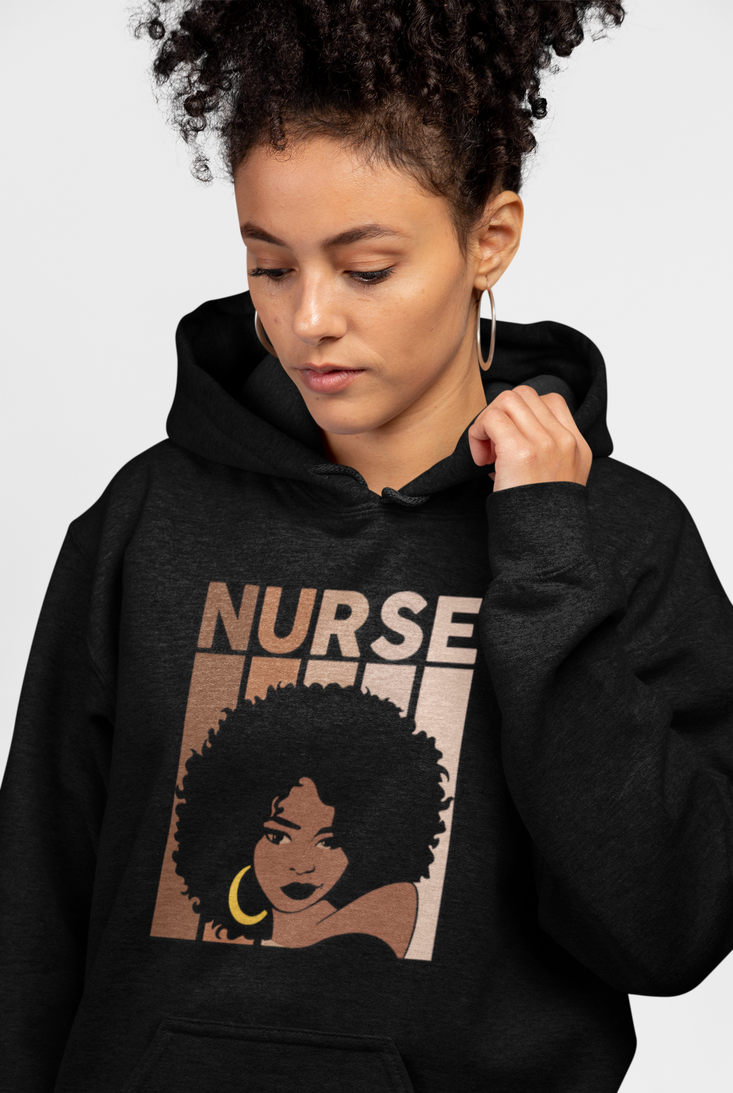 Melanin Nurse (Adult Unisex Hooded Sweatshirt)