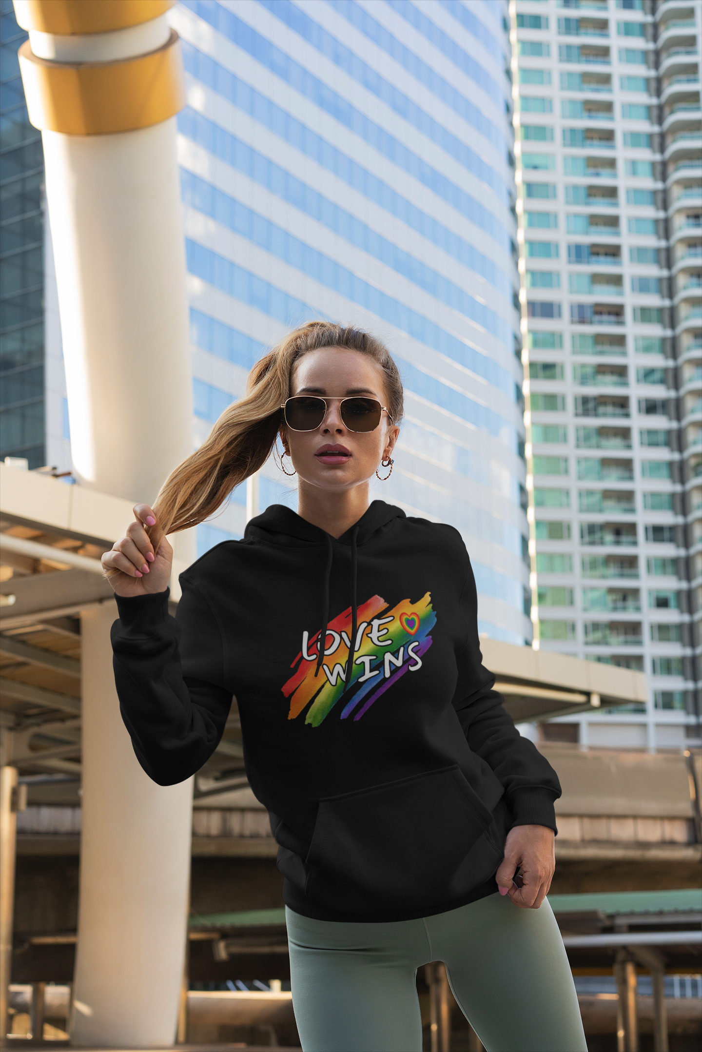 LGBTQ+ "Love Wins" (Adult Unisex Hooded Sweatshirt)