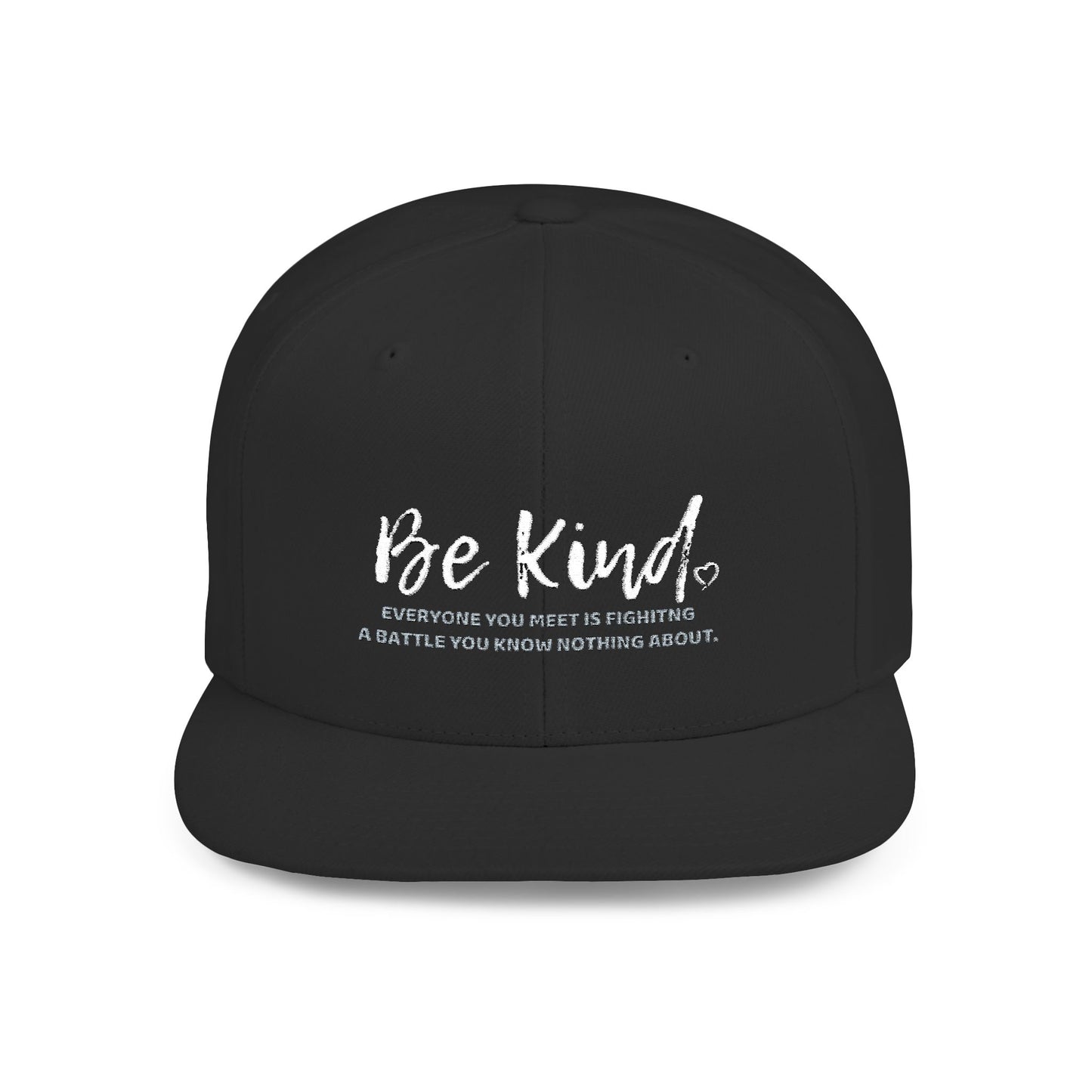 Be Kind (Embroidered Flat-Bill, Cotton, Snapback Hat)