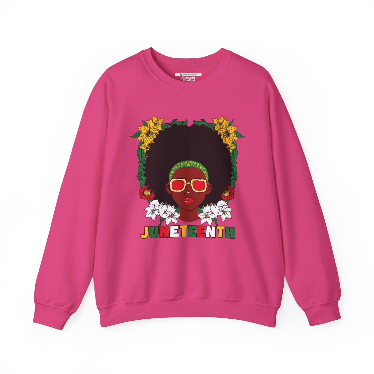 Juneteenth -- Afrocentric Design (Adult Unisex Crewneck Sweatshirt)