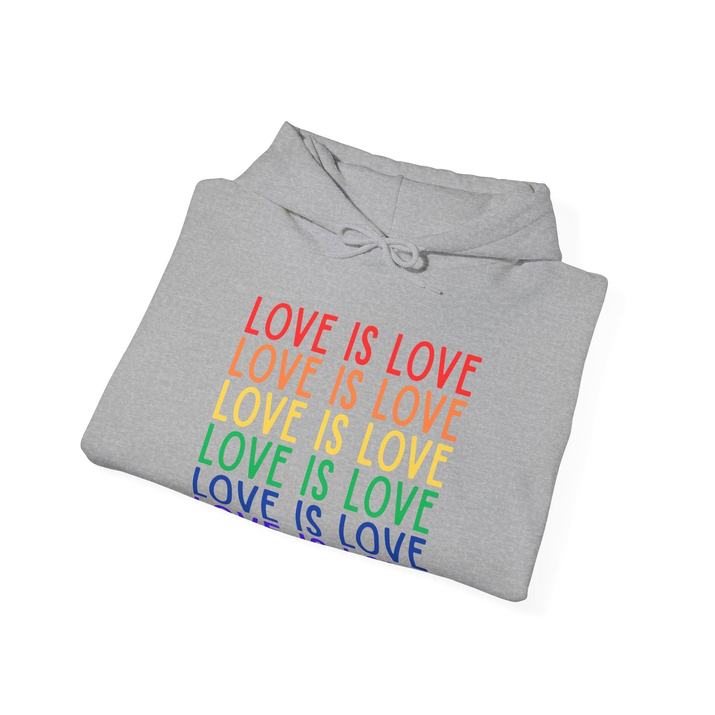 LGBTQ+ "Love Is Love" (Adult Unisex Hooded Sweatshirt)