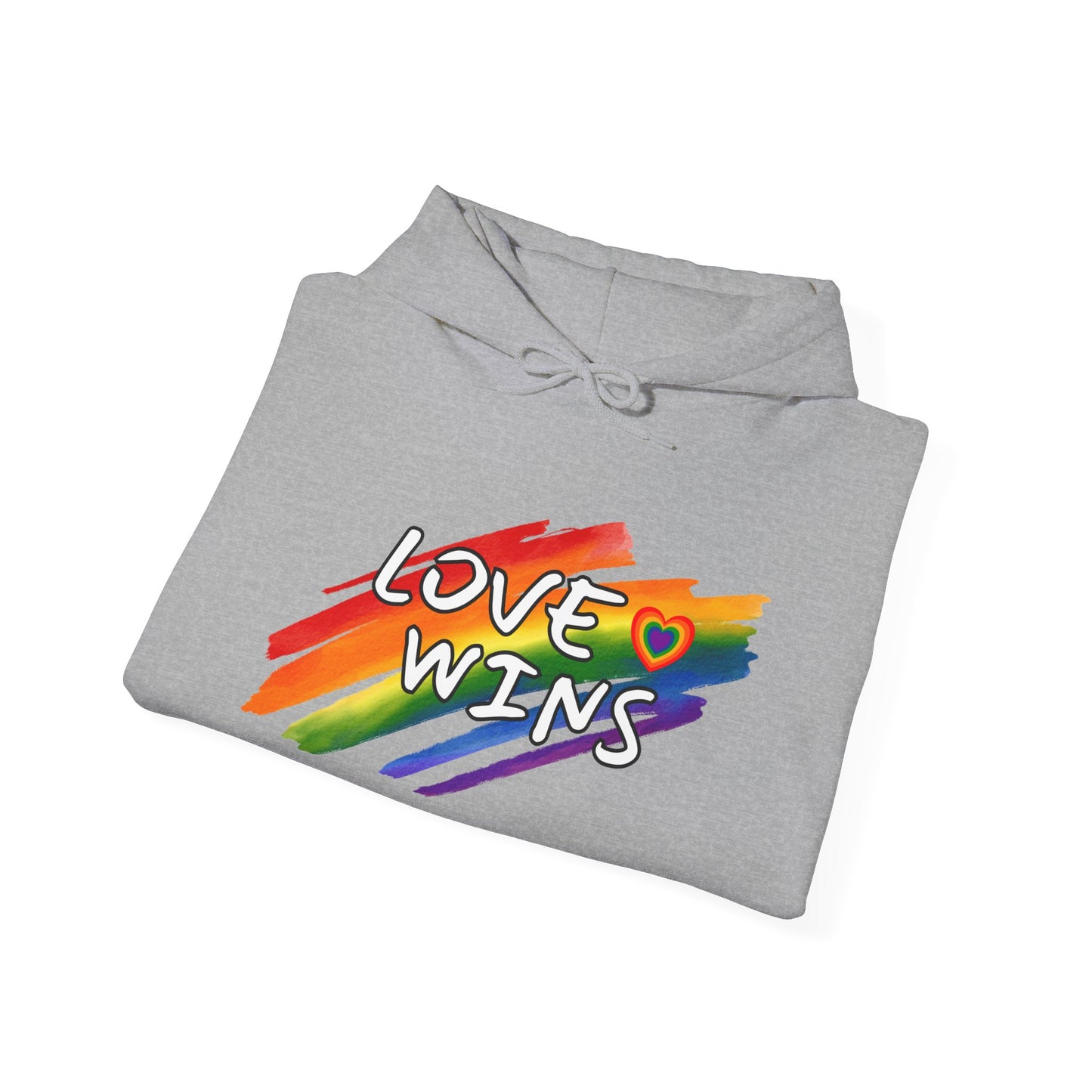 LGBTQ+ "Love Wins" (Adult Unisex Hooded Sweatshirt)