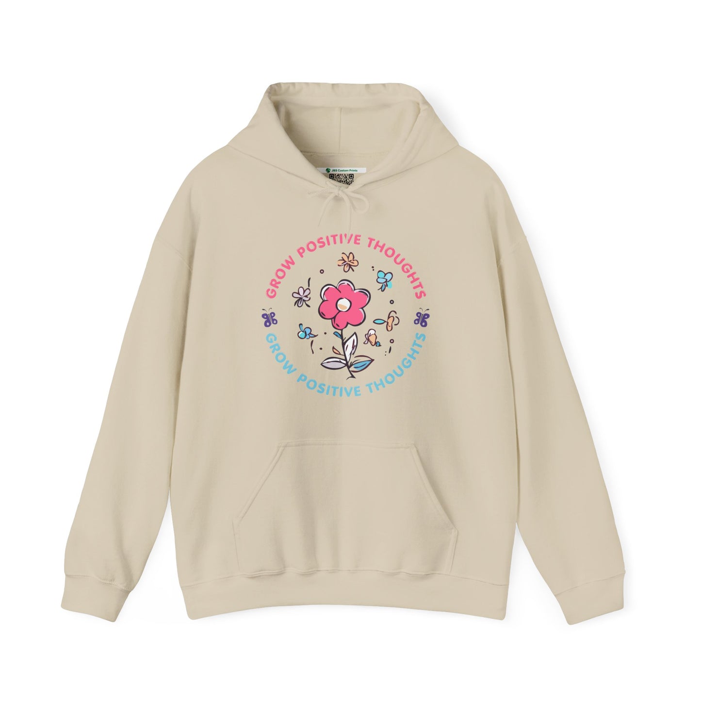 Grow Positive Thoughts (Adult Unisex Hooded Sweatshirt)
