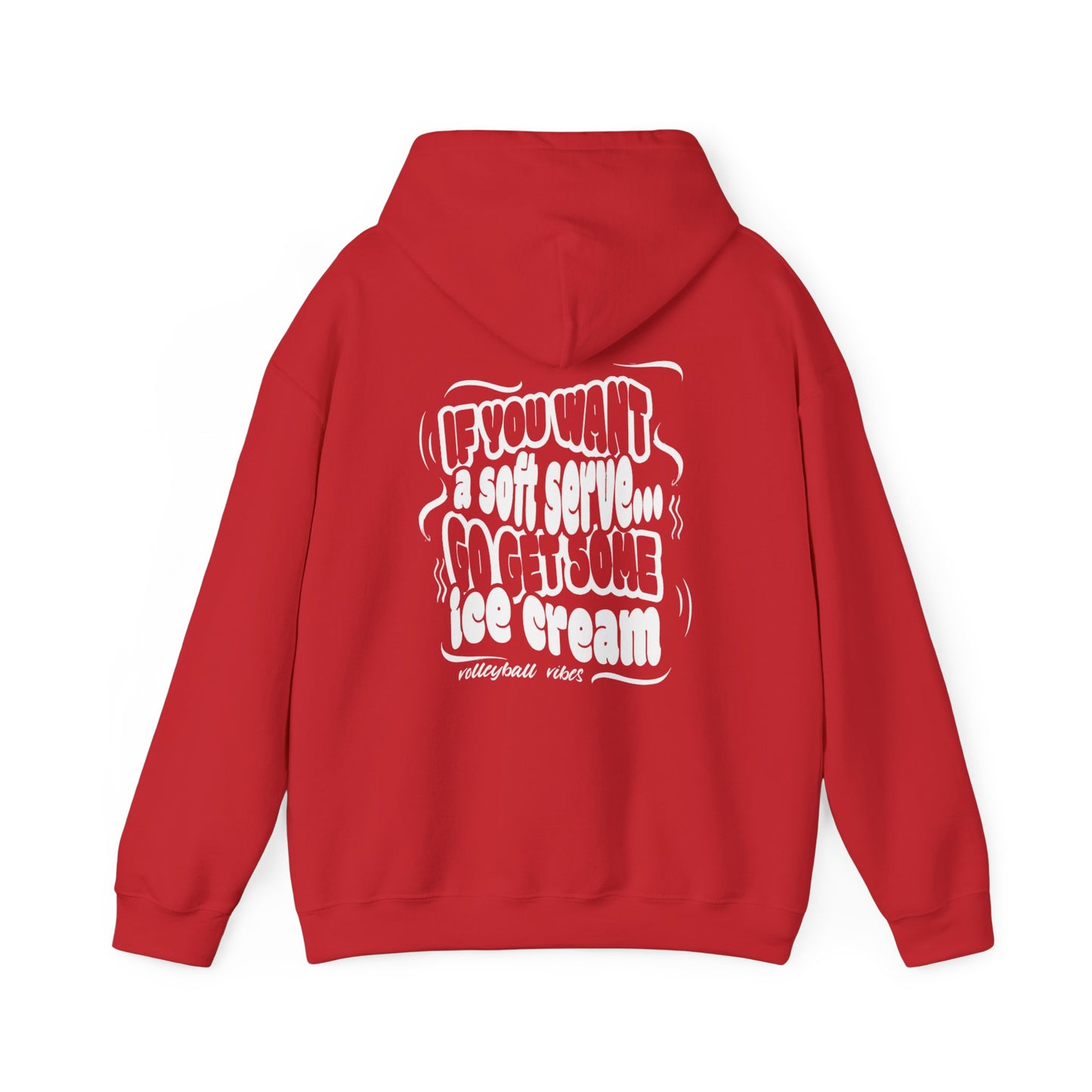 Volleyball Soft Serve (Adult Unisex Hooded Sweatshirt)