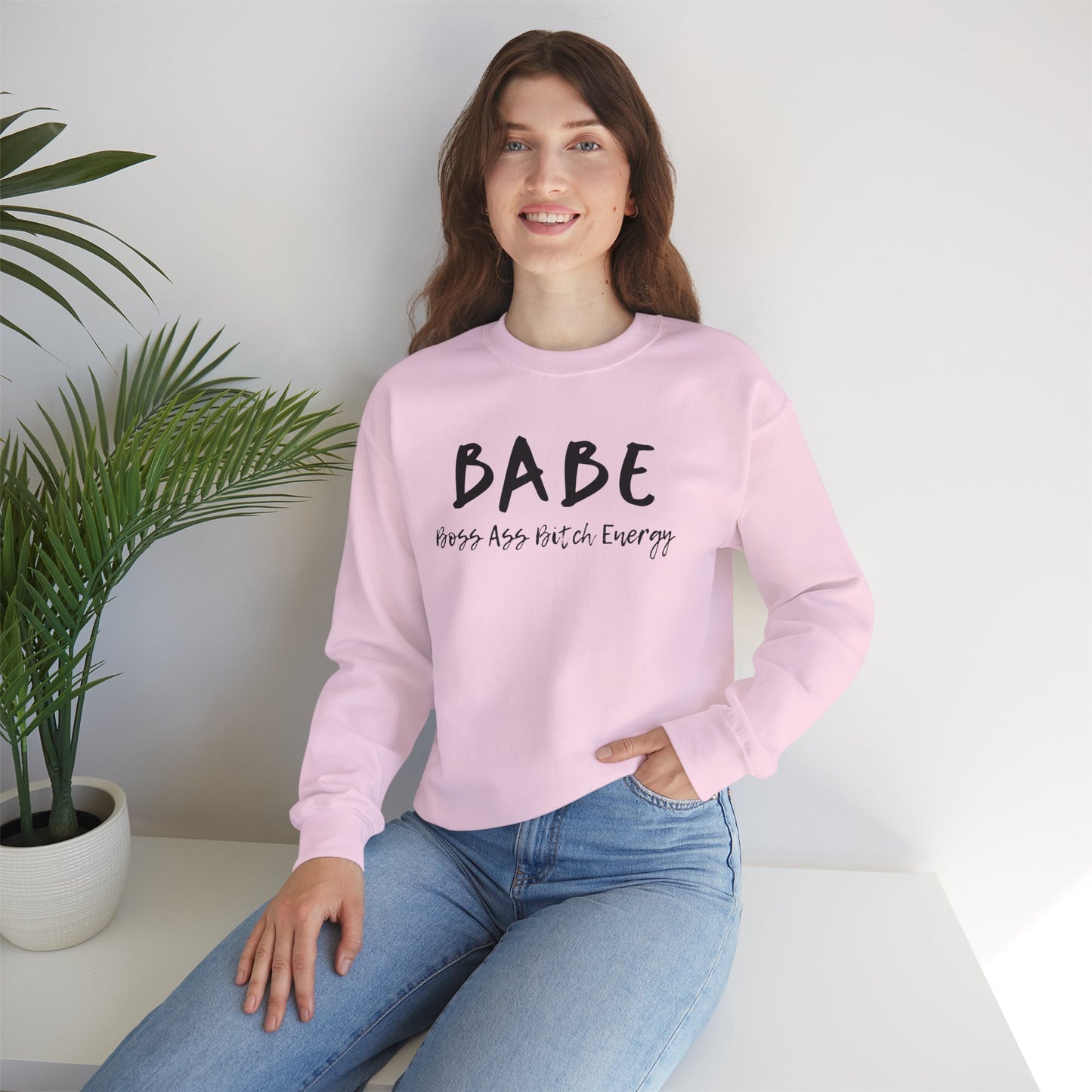 BABE (Adult Unisex Crewneck Sweatshirt)