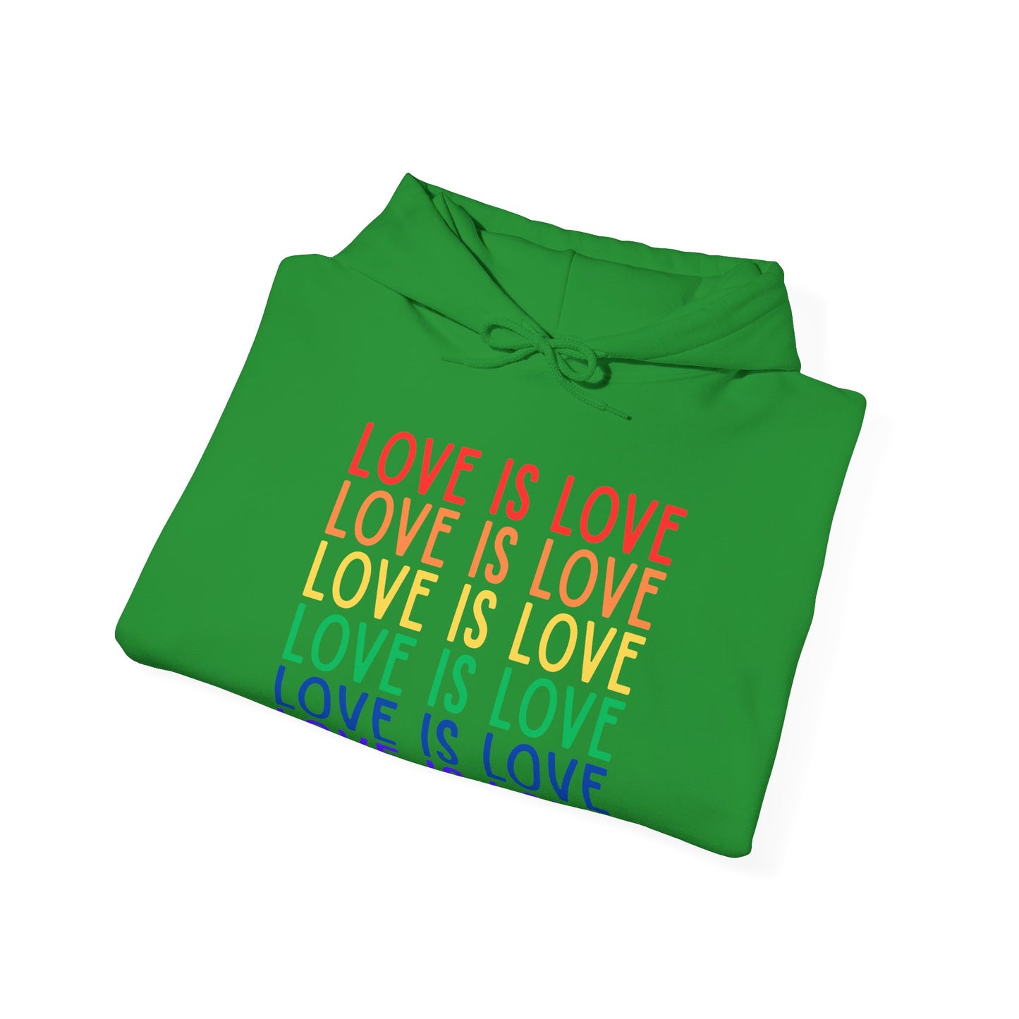 LGBTQ+ "Love Is Love" (Adult Unisex Hooded Sweatshirt)