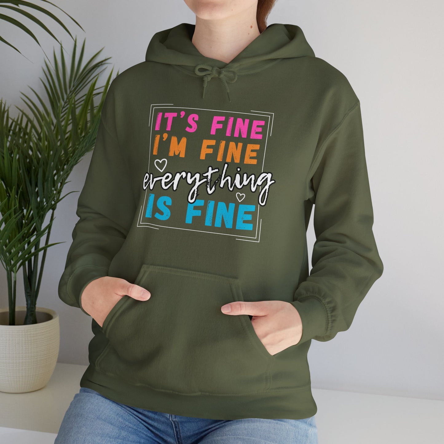 Everything Is Fine (Adult Unisex Hooded Sweatshirt)