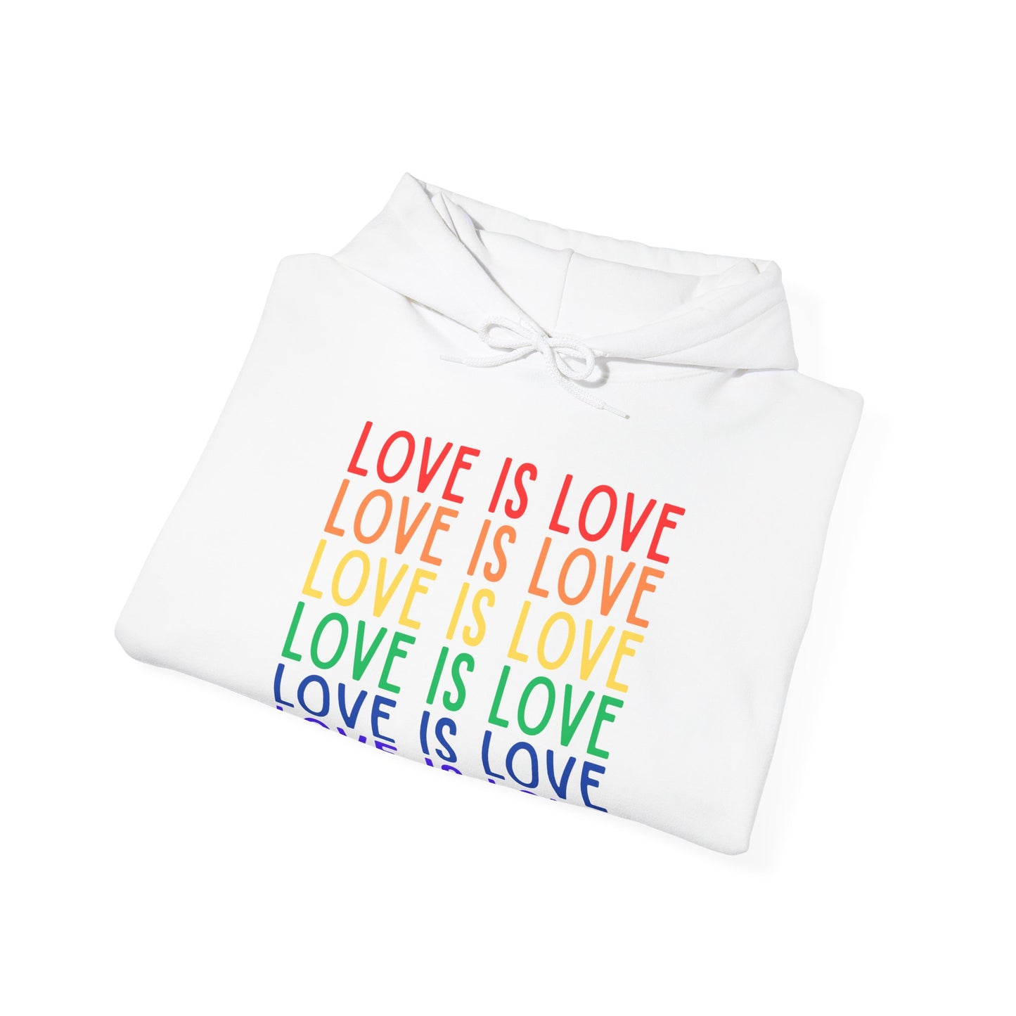 LGBTQ+ "Love Is Love" (Adult Unisex Hooded Sweatshirt)