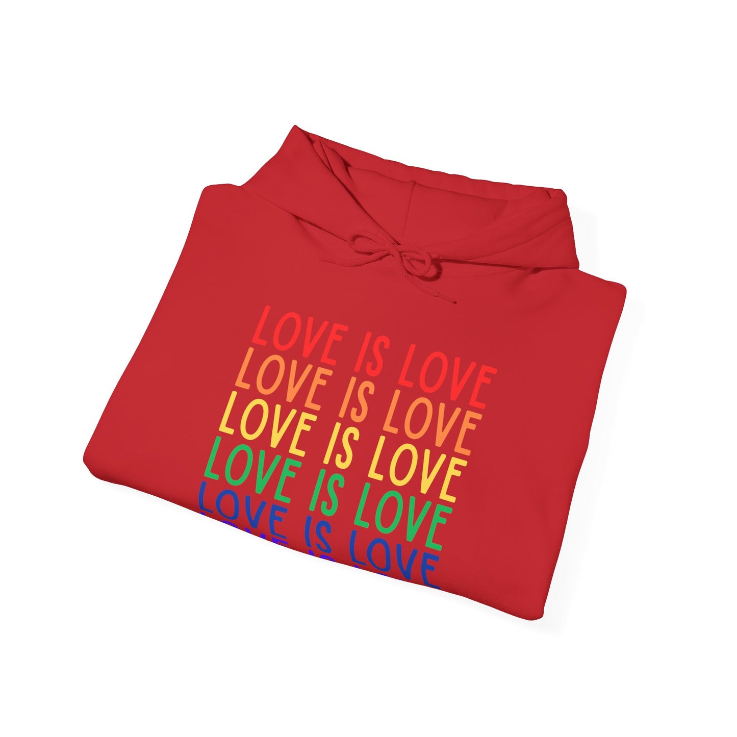 LGBTQ+ "Love Is Love" (Adult Unisex Hooded Sweatshirt)