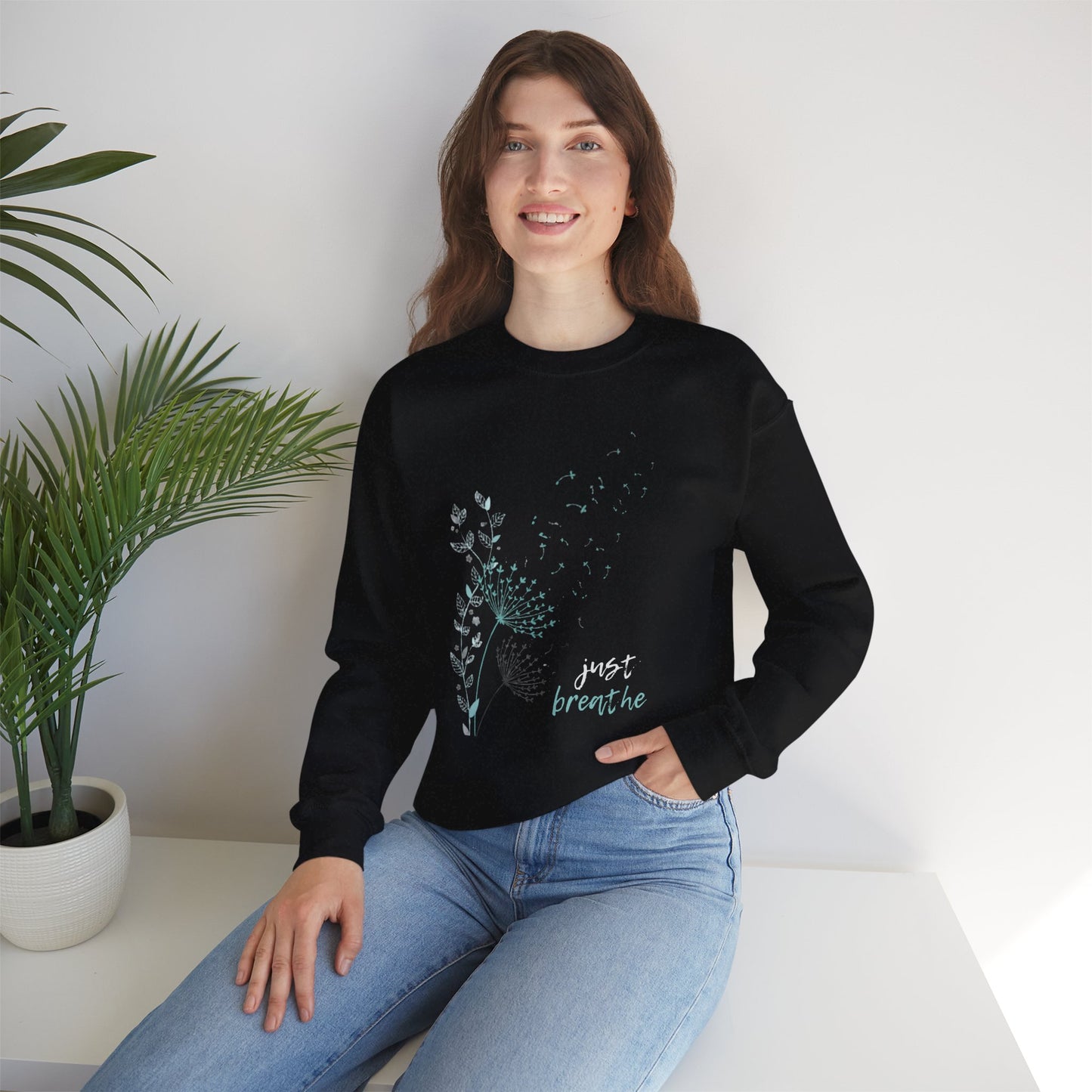 Just Breathe (Adult Unisex Crewneck Sweatshirt)