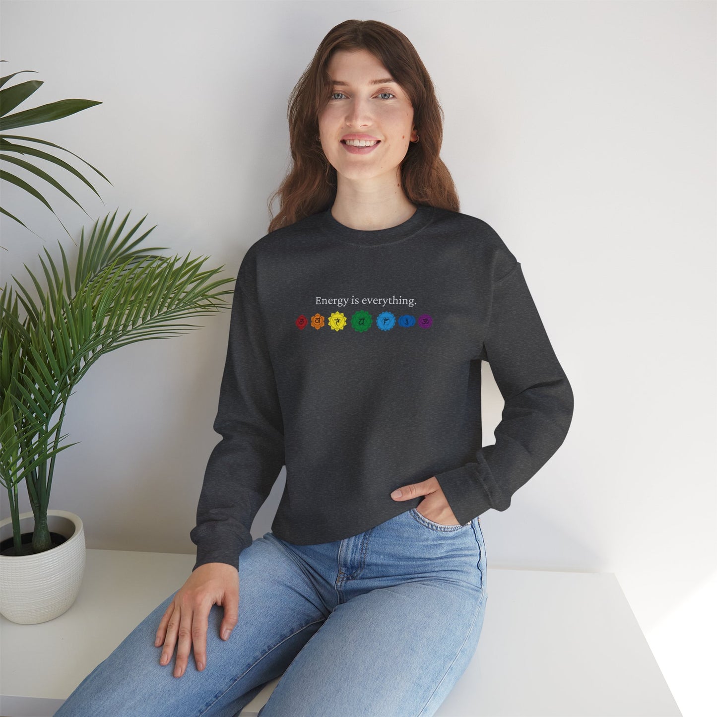 Energy is Everything -- Chakras (Adult Unisex Crewneck Sweatshirt)