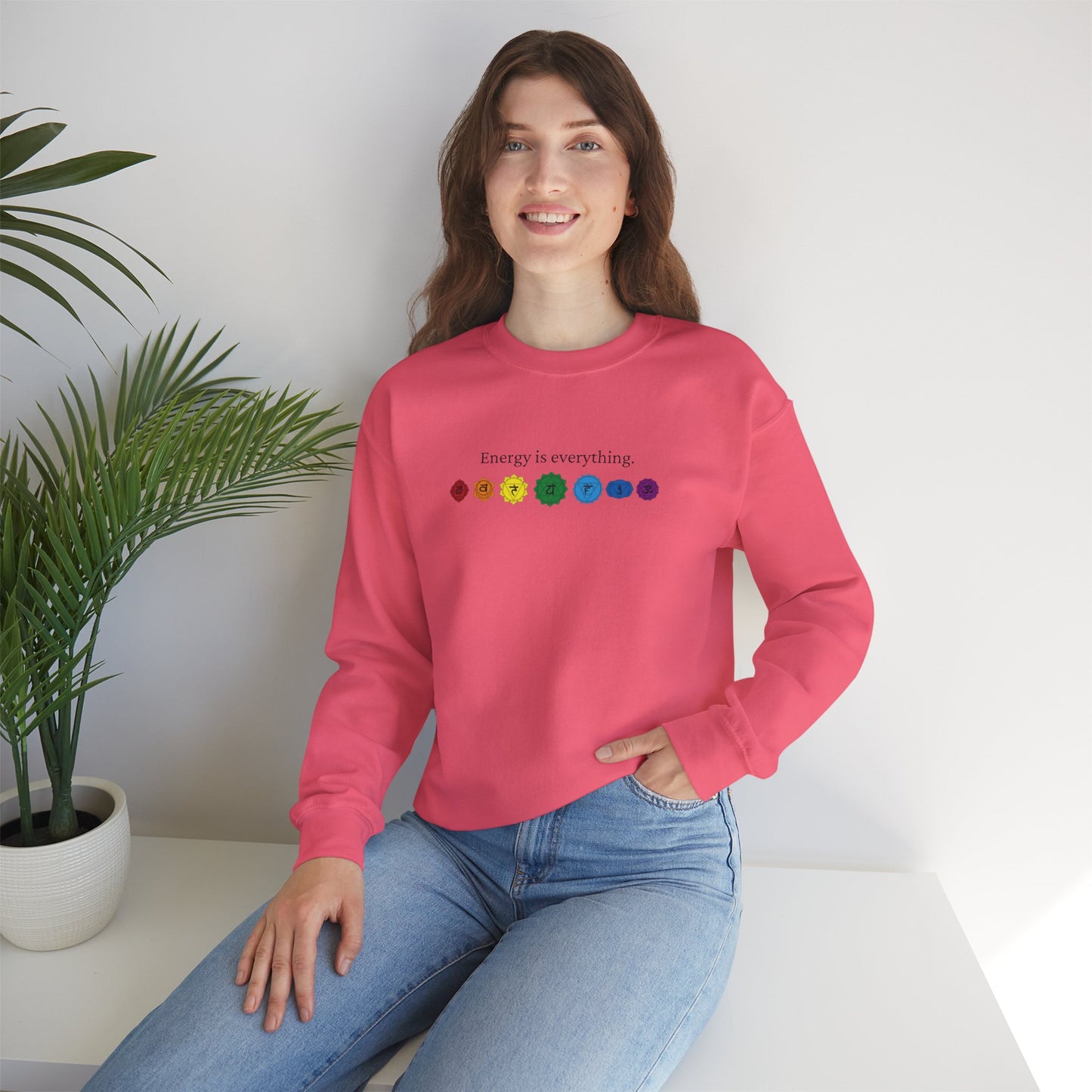 Energy is Everything -- Chakras (Adult Unisex Crewneck Sweatshirt)