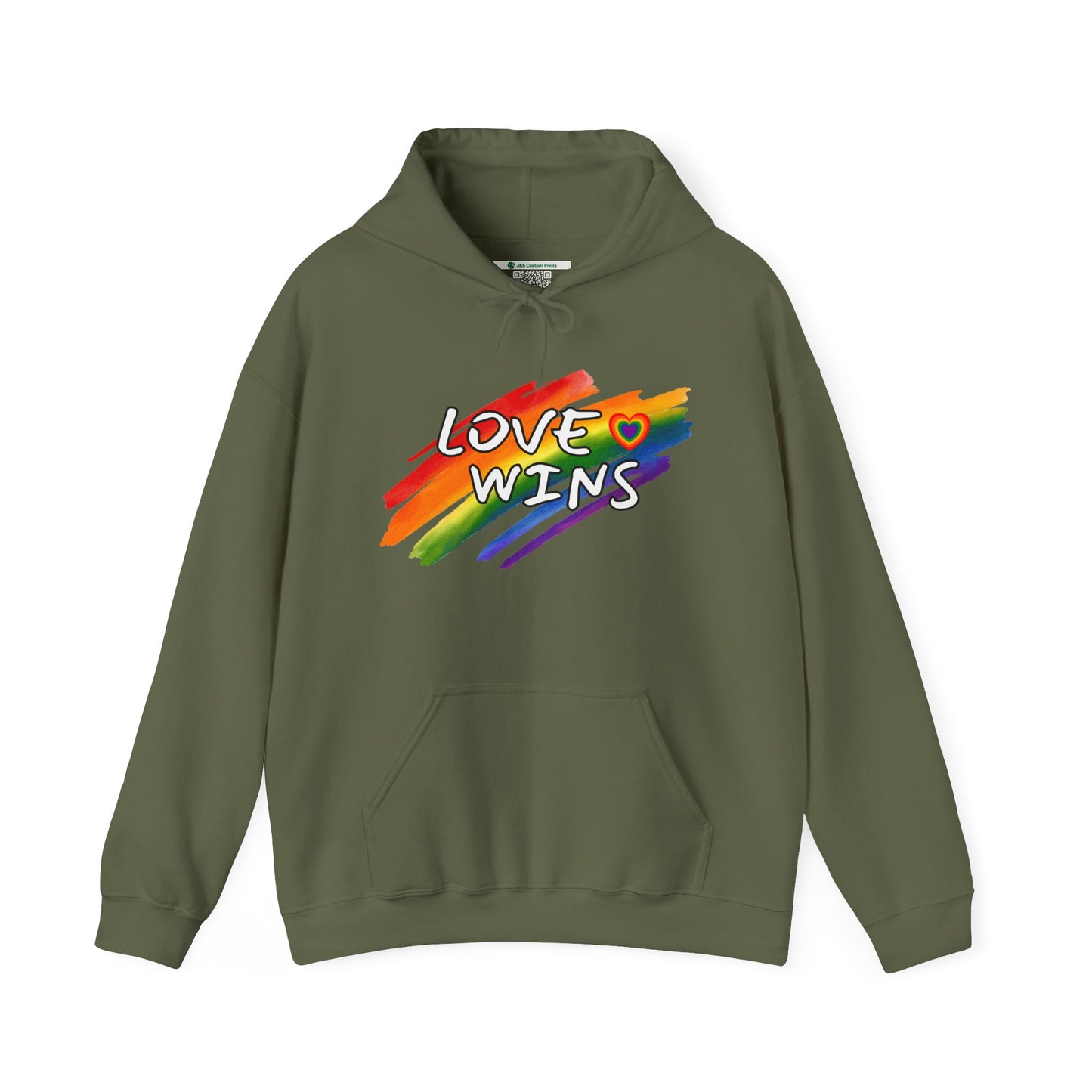 LGBTQ+ "Love Wins" (Adult Unisex Hooded Sweatshirt)