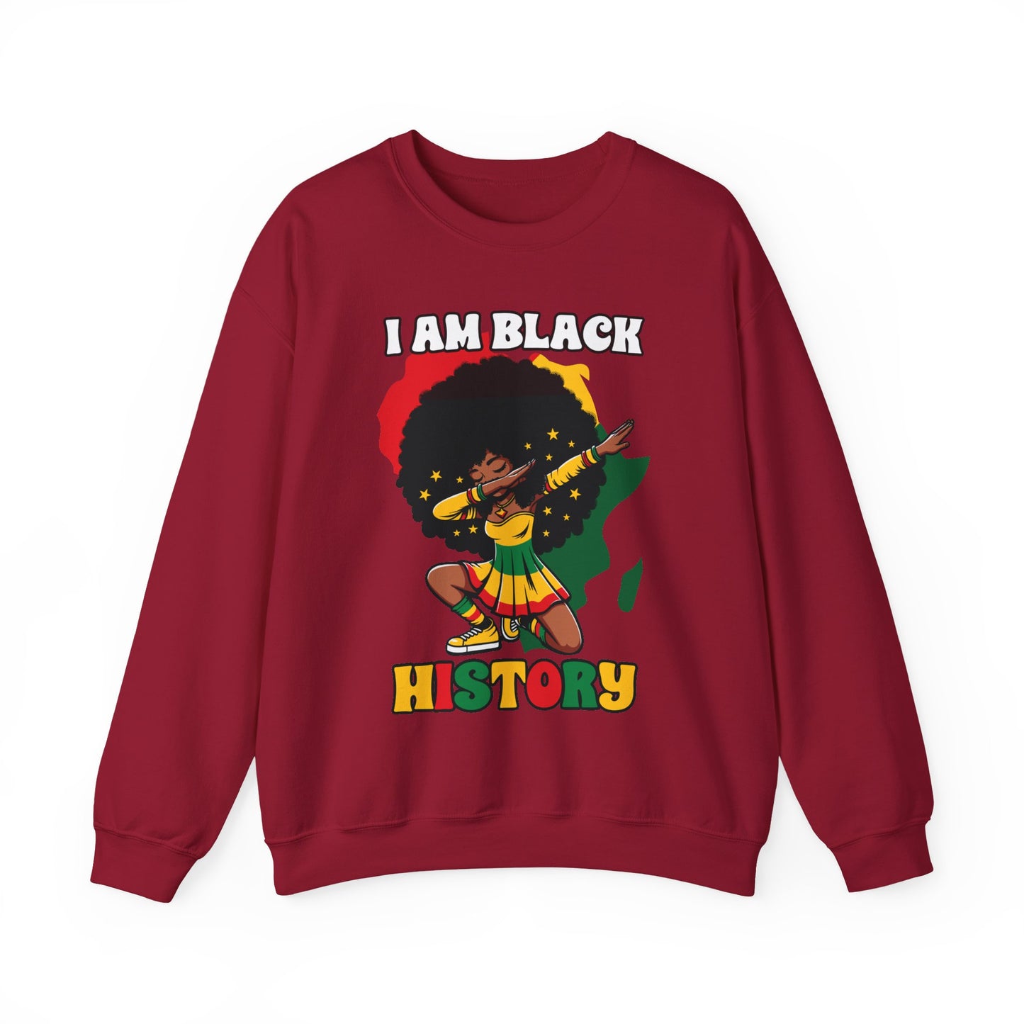I Am Black History (Adult Unisex Crewneck Sweatshirt)
