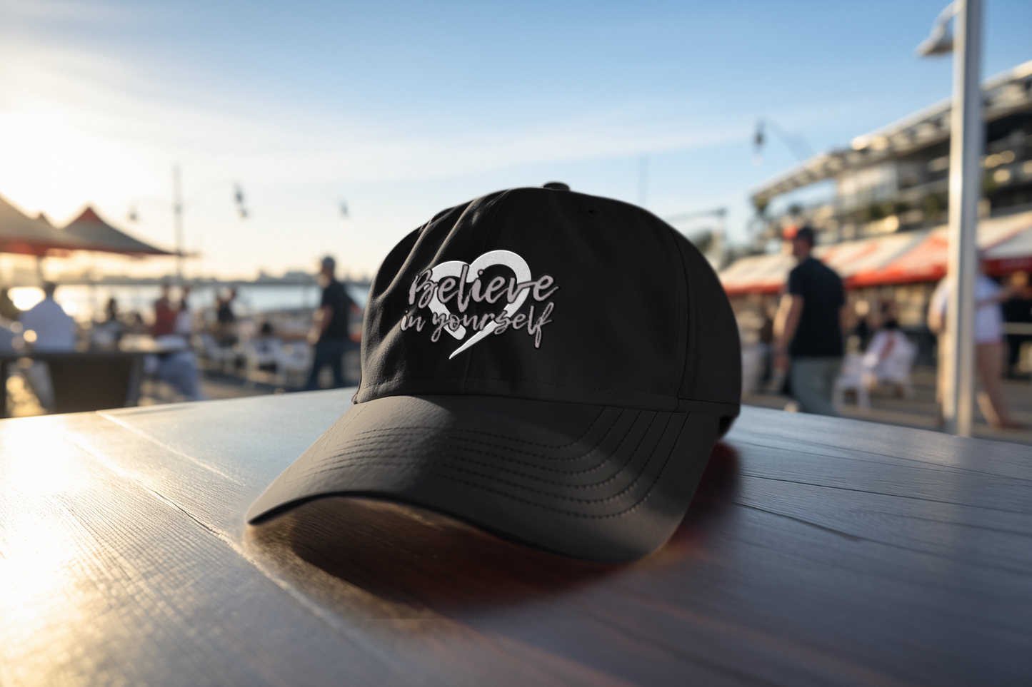Believe In Yourself -- Gray Font (DTF Printed Hat)