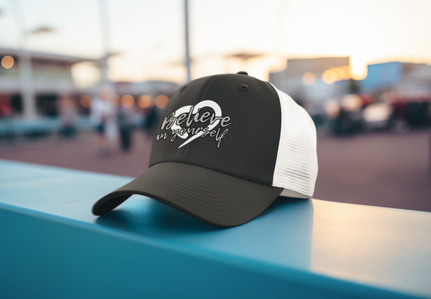Believe In Yourself -- Gray Font (DTF Printed Hat)