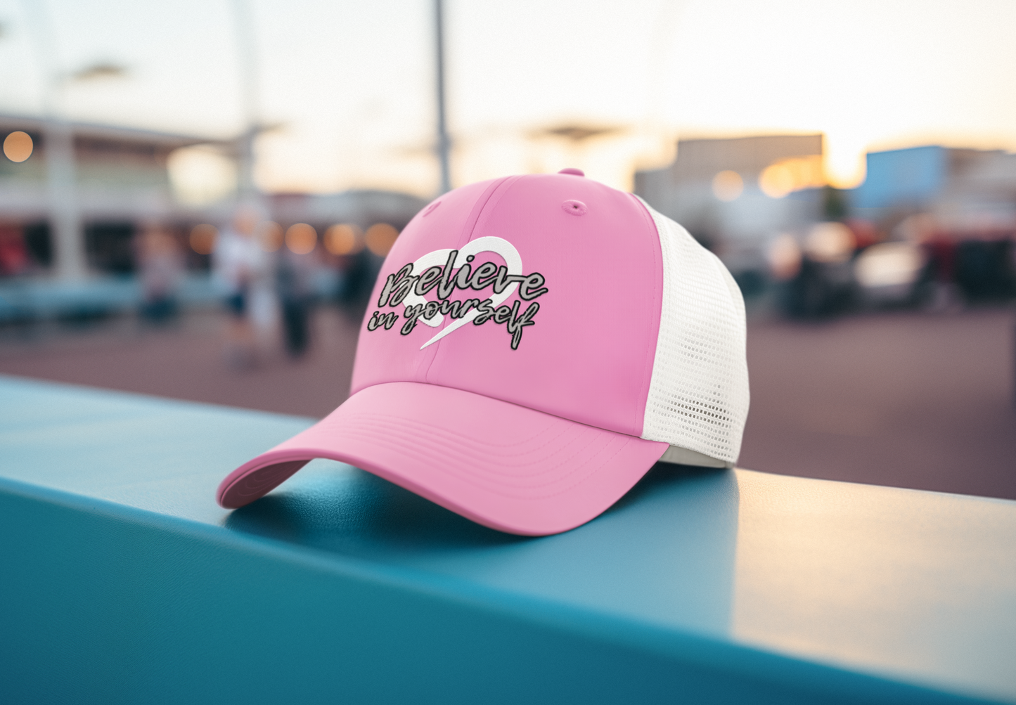 Believe In Yourself -- Gray Font (DTF Printed Hat)