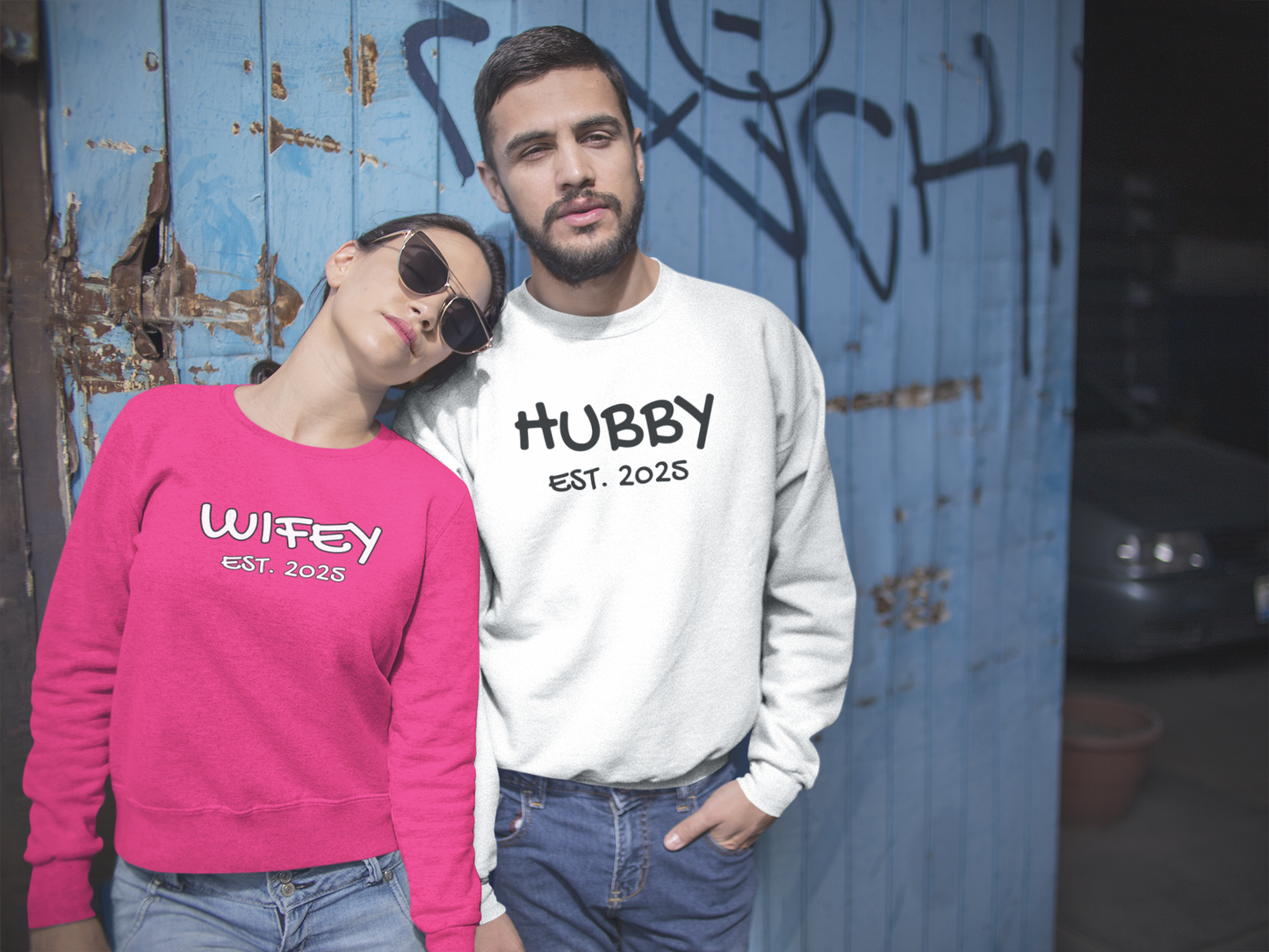 Matching Marriage Set -- "Hubby" (Adult Unisex Crewneck Sweatshirt)