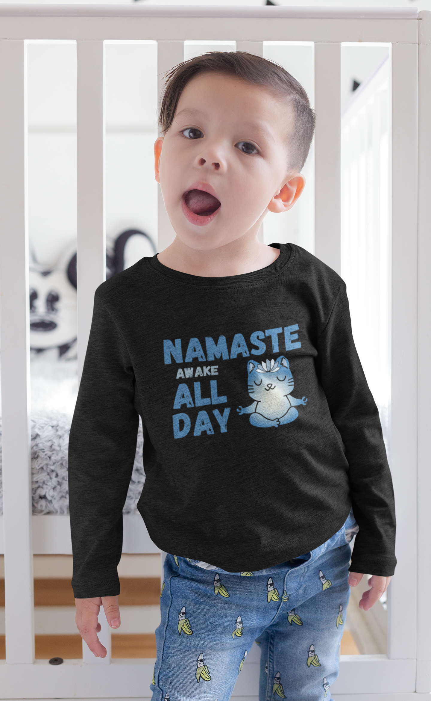 Namaste Awake All Day (boy) - J&S Custom Prints