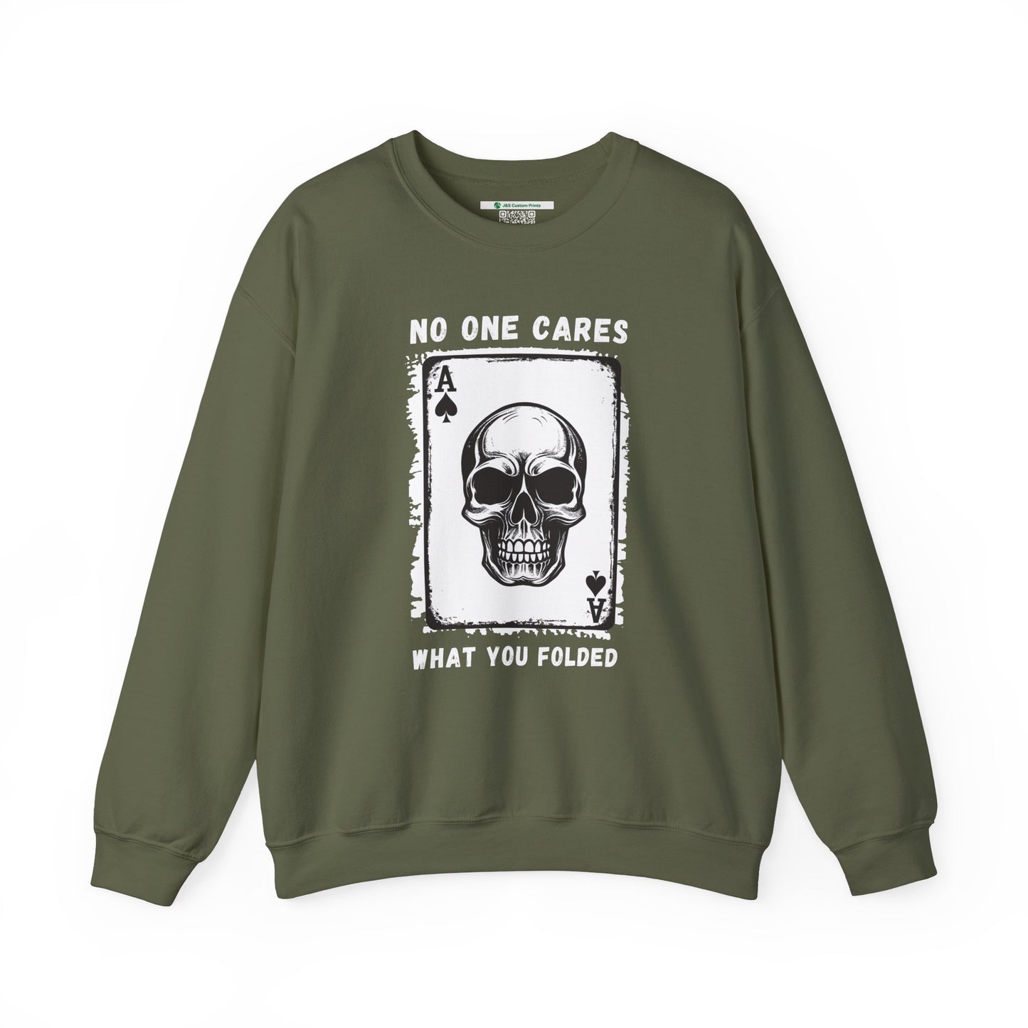 No One Cares What You Folded (Adult Unisex Crewneck Sweatshirt)