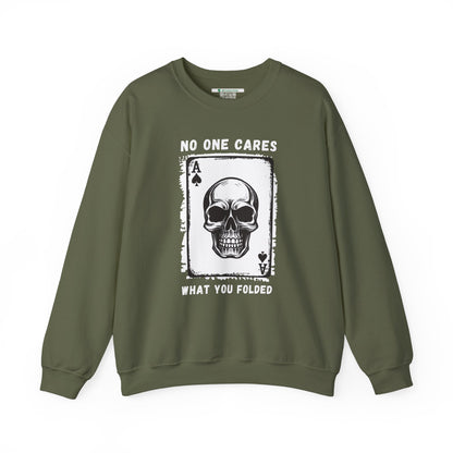 No One Cares What You Folded (Adult Unisex Crewneck Sweatshirt)