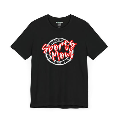 Sports Mom -- Red Font (Adult Unisex Tee)